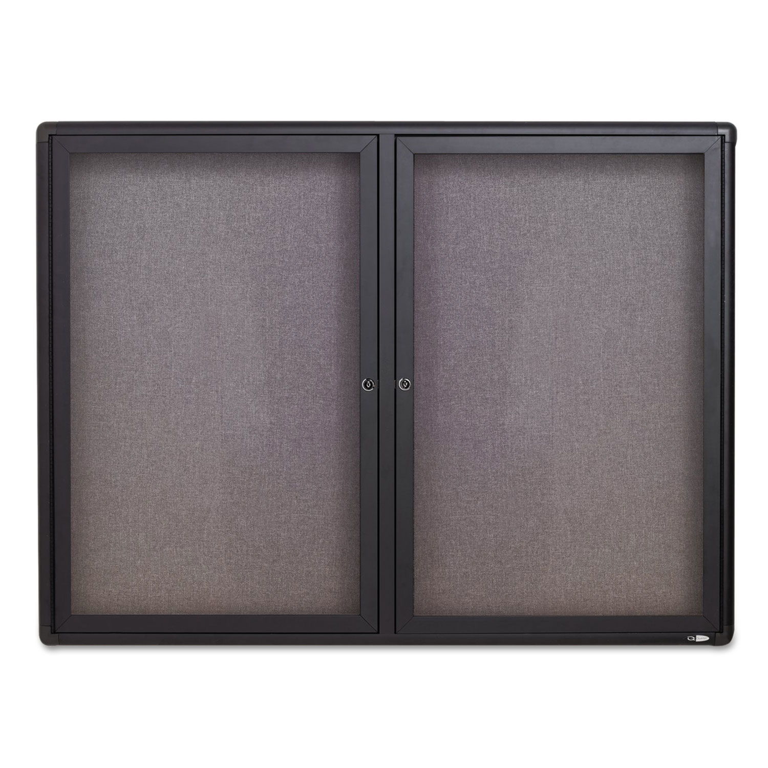 Enclosed Indoor Fabric Bulletin Board with Two Hinged Doors, 48 x 36 ...