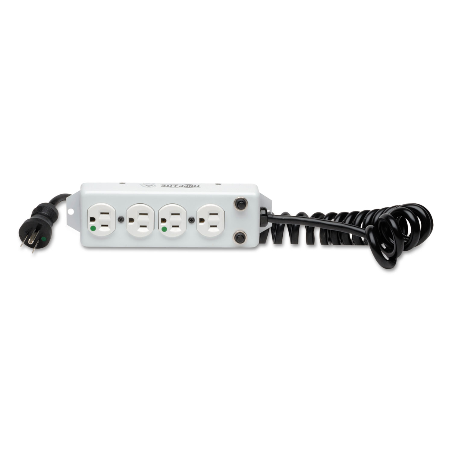 Medical-Grade Power Strip for Patient Care Areas, 4 Outlets, 10 ft Cord, White