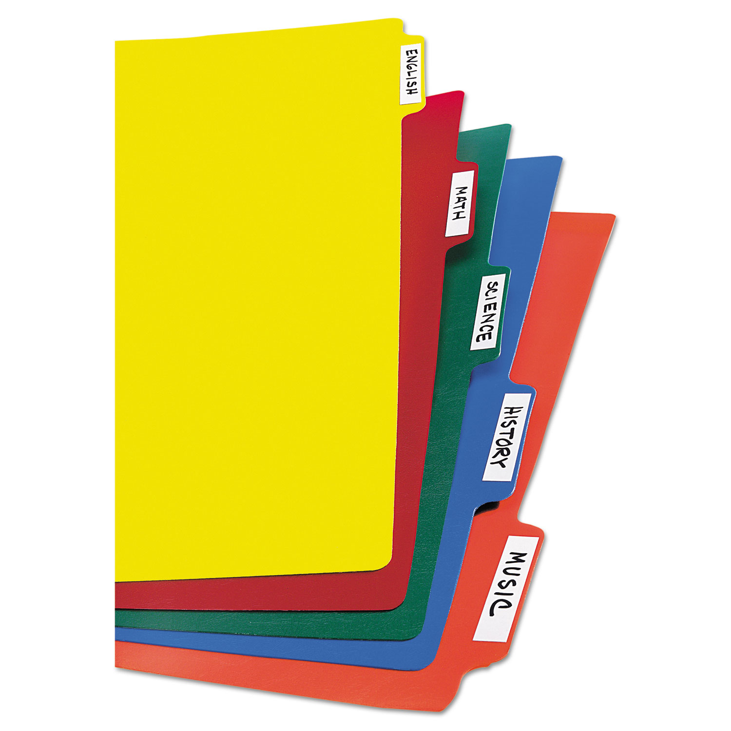 Write-On Heavy-Duty Plastic Tab Dividers w/White Labels by Avery ...