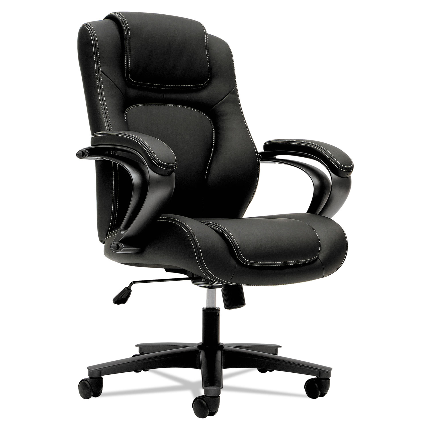VL402 Series Executive High-Back Chair, Black Vinyl