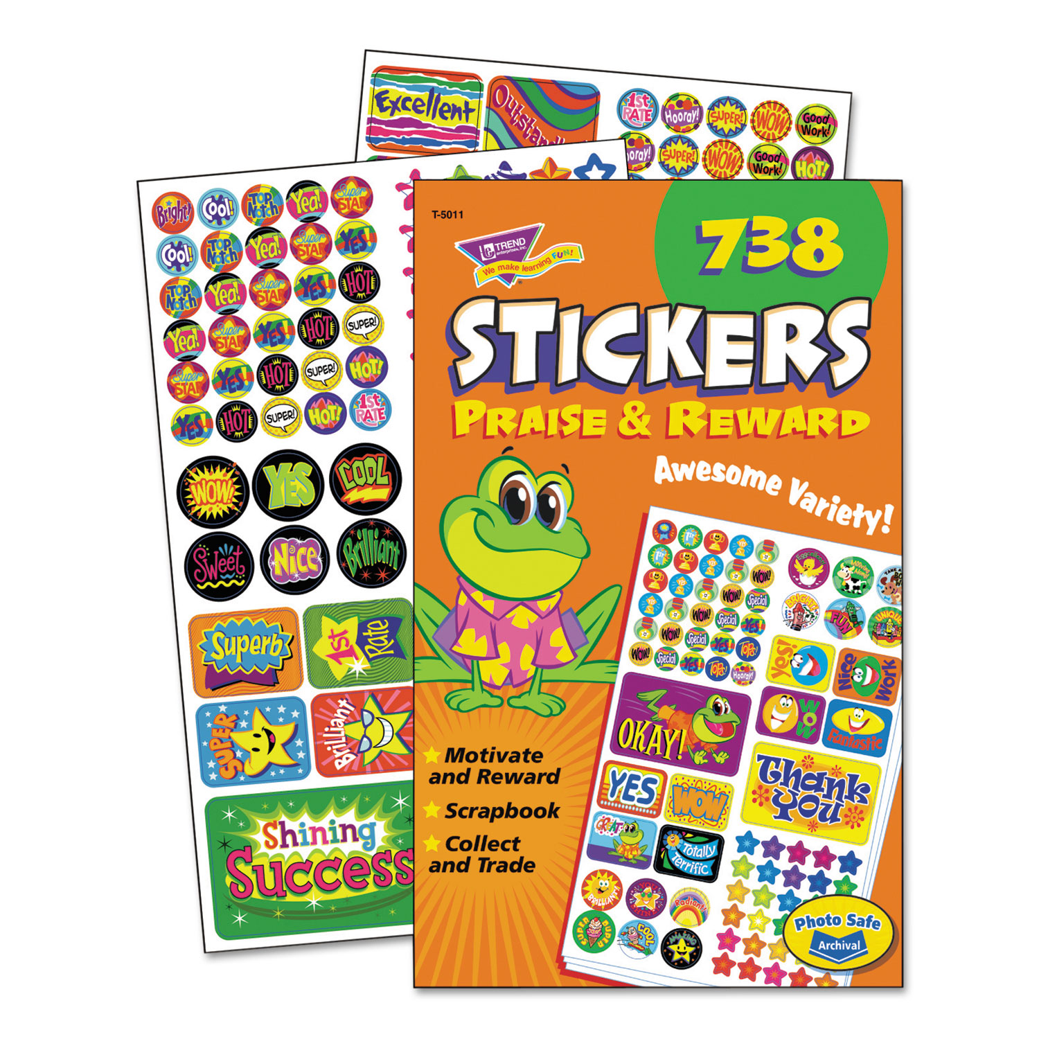 Trend Enterprises Superspots Animal Friends Stickers, Pack Of 2500