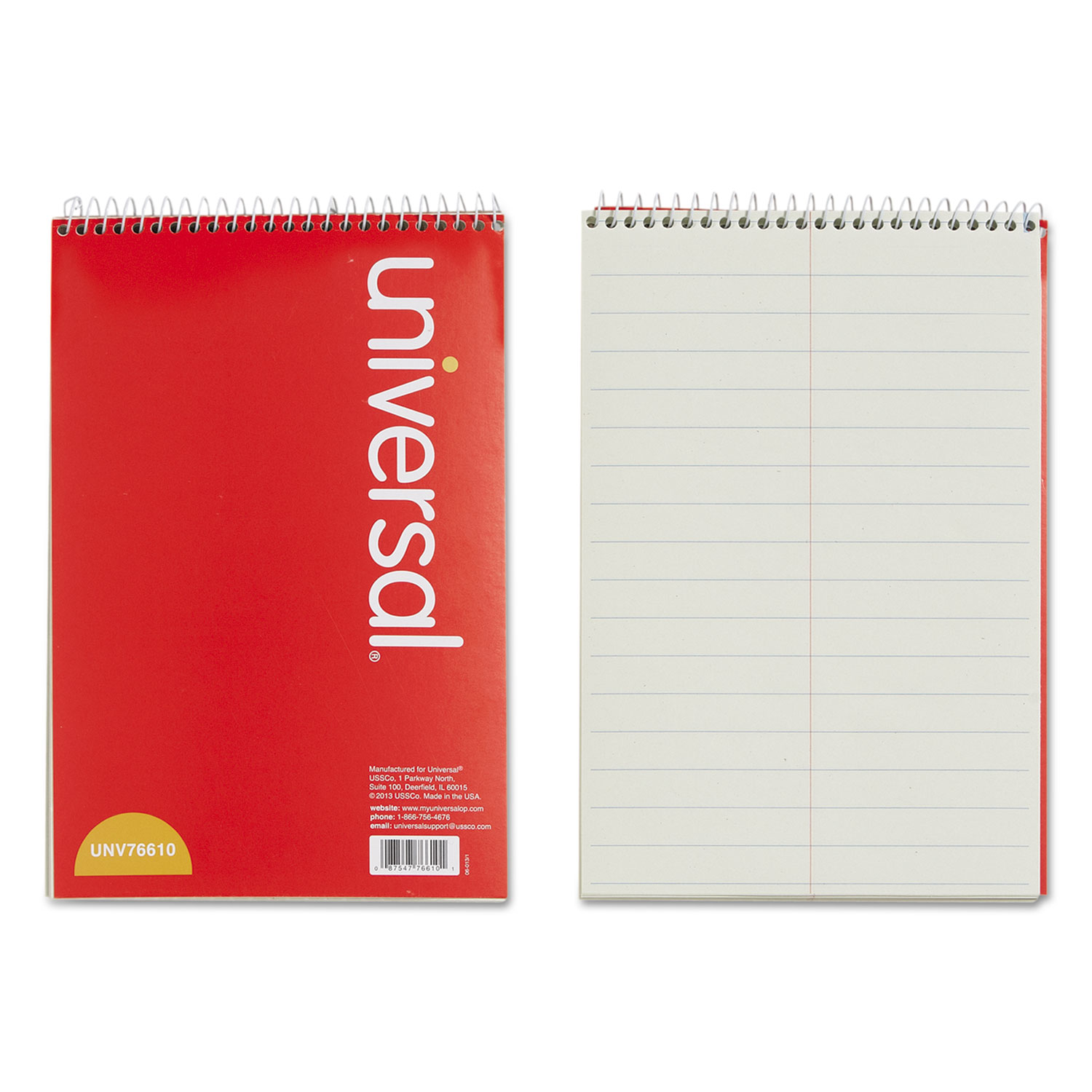 Universal UNV76610 Steno Books, Pitman Rule, 6 x 9, Green Tint, 60 Sheets (UNV76610) 