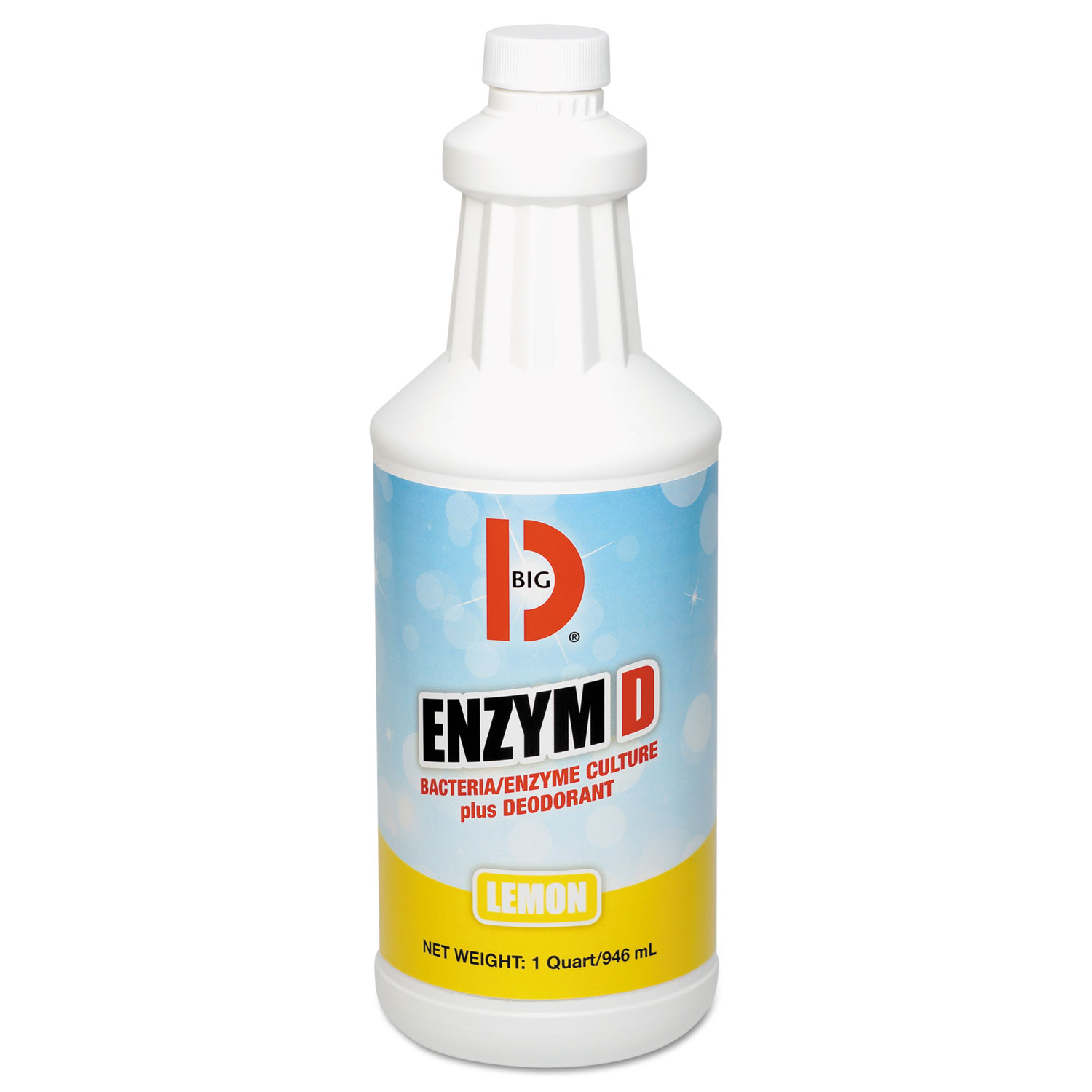  Big D Industries 050000 Enzym D Digester Liquid Deodorant, Lemon, 32oz, 12/Carton (BGD500) 