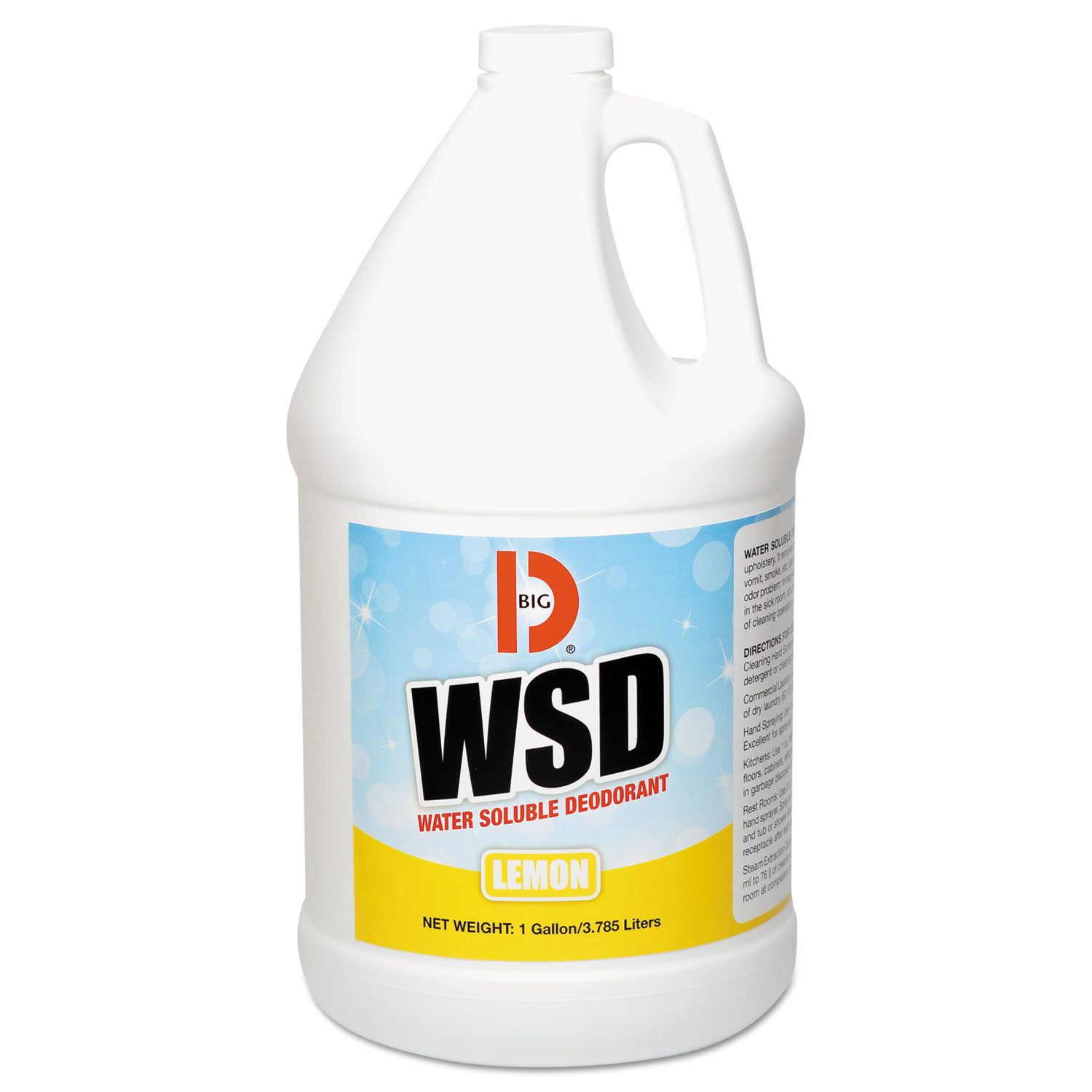  Big D Industries 161800 Water-Soluble Deodorant, Lemon Scent, 1 gallon Bottles, 4/Carton (BGD1618) 