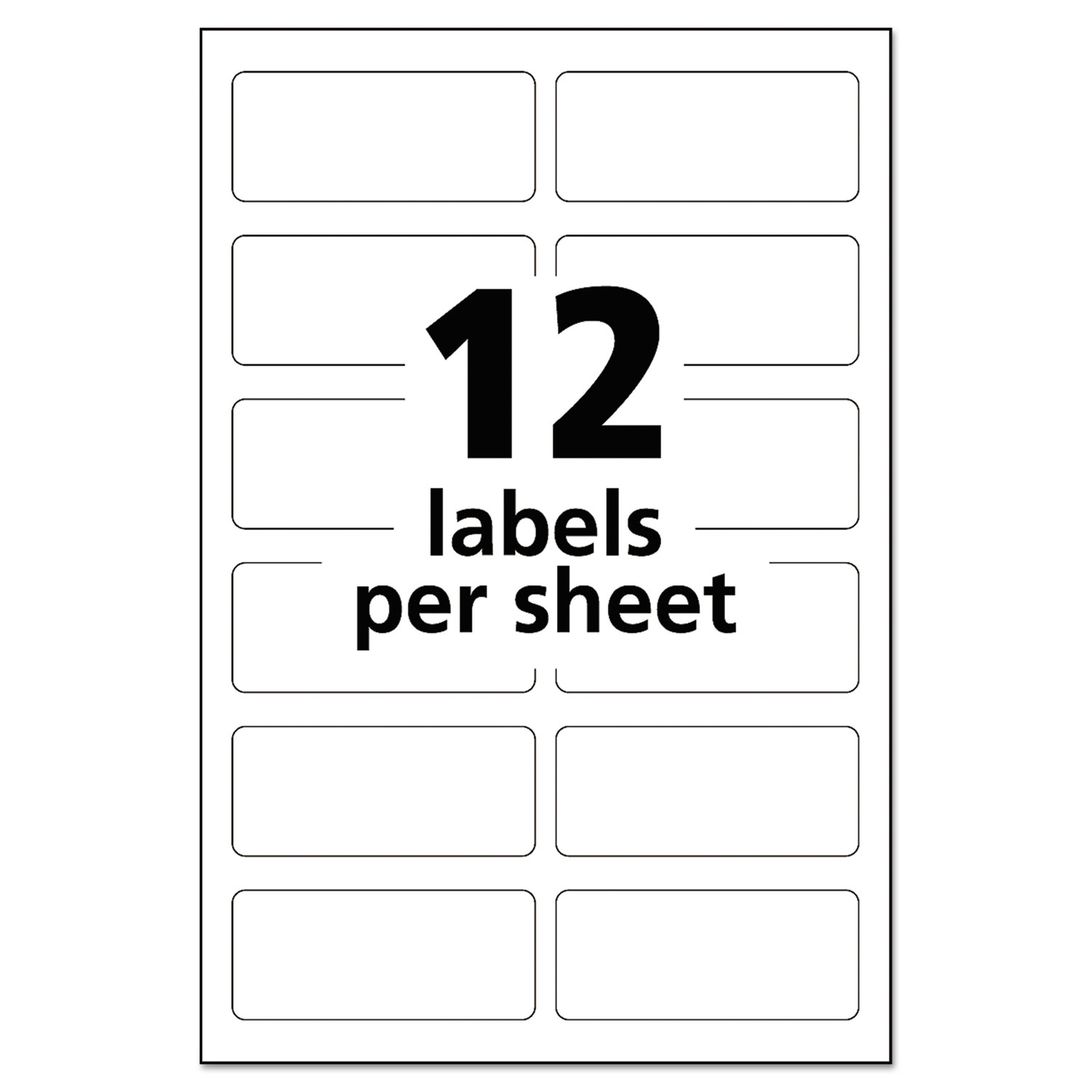 Durable Multi-Surface ID Labels, 3/4 x 1 3/4 , White, 120/Pack