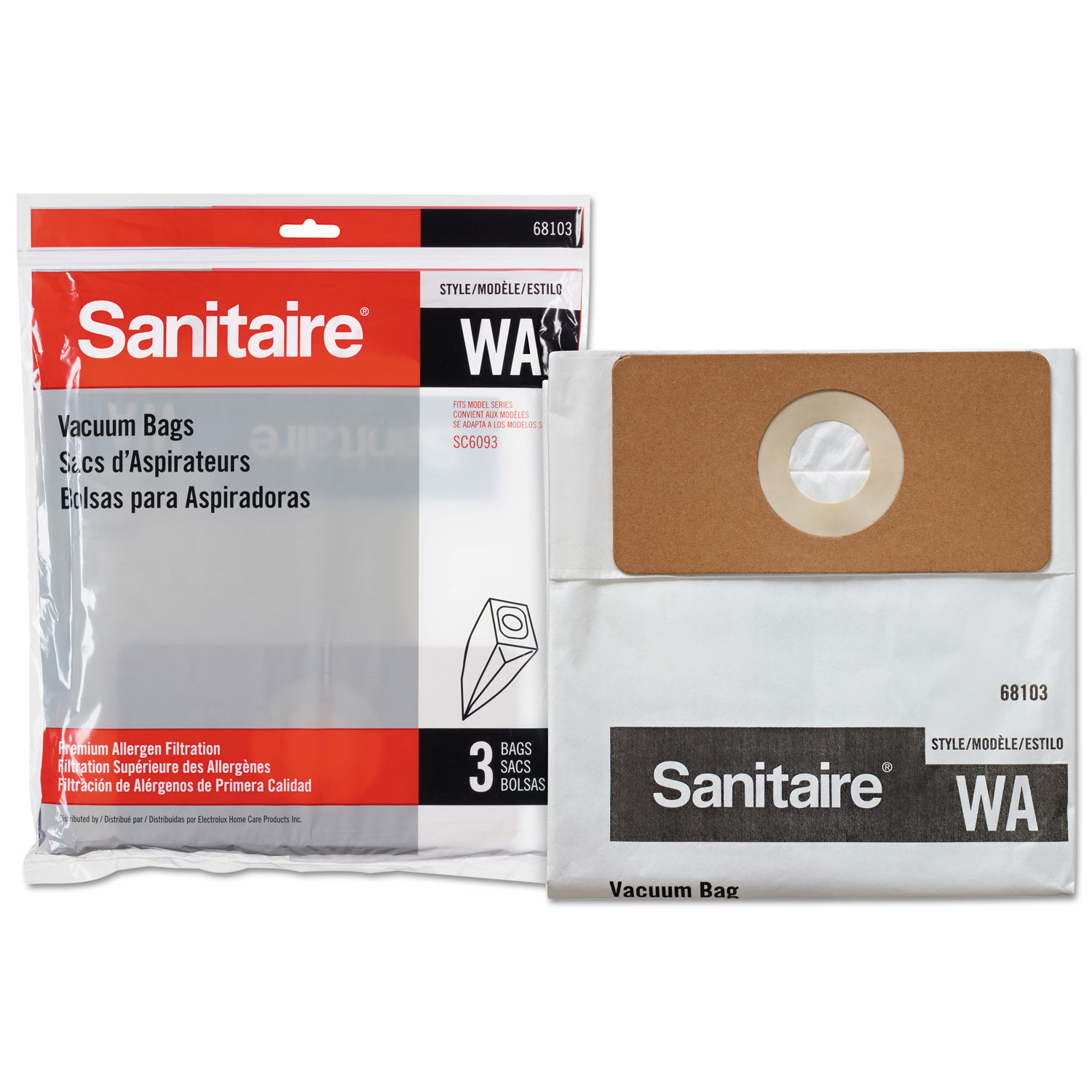  Sanitaire EUR6810310 WA Premium Allergen Vacuum Bags for SC5745/SC5815/SC5845/SC5713, 3/PK, 10PK/CT (EUR6810310) 