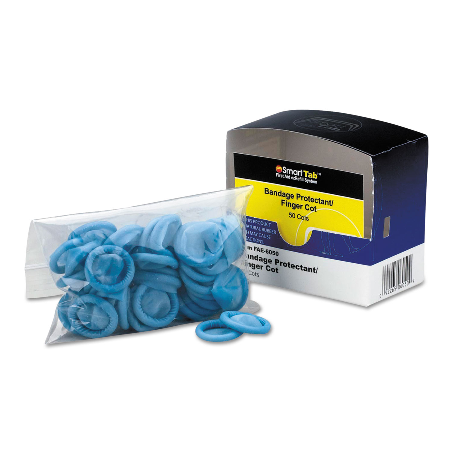 Smart Compliance Refill Finger Cots, Blue, Nitrile, 50/Box