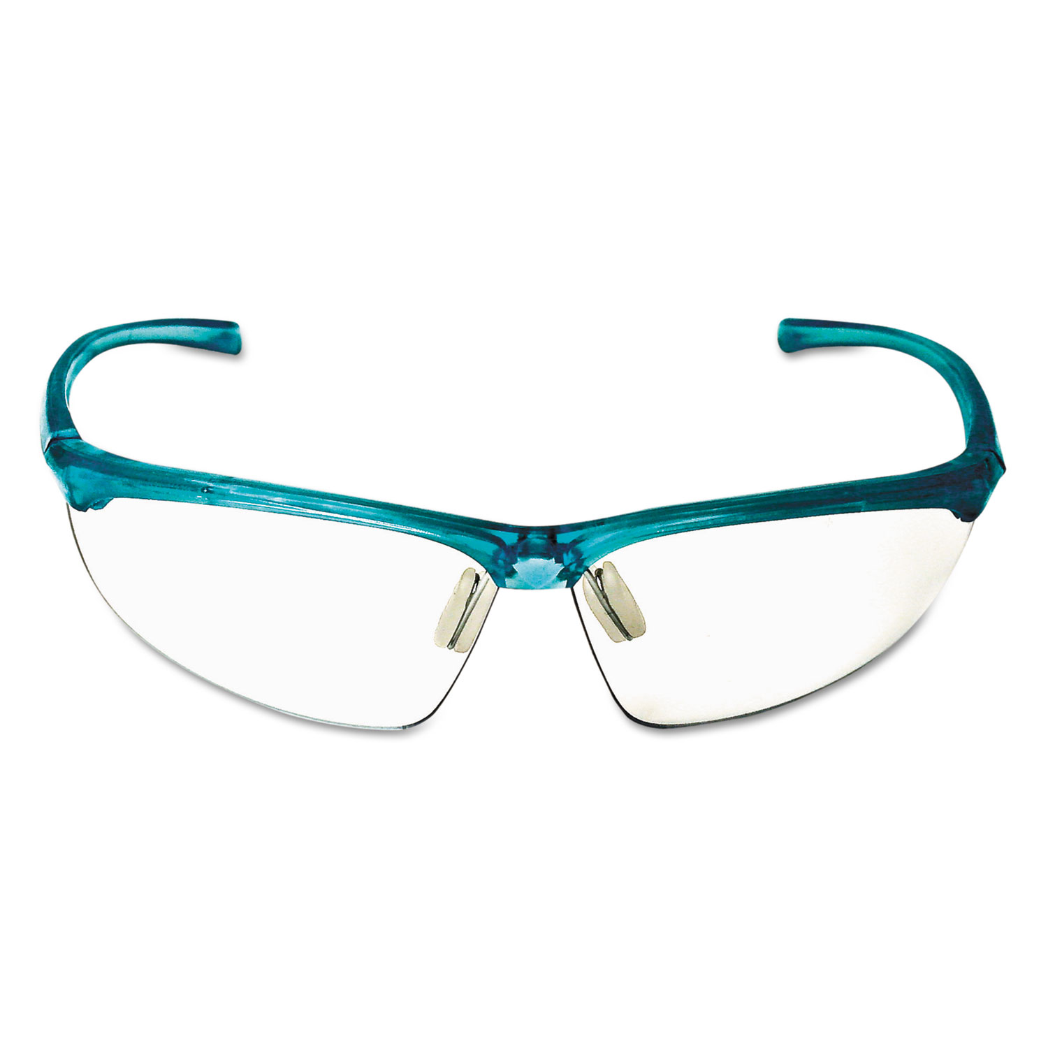  3M 11735-00000-20 Refine 201 Safety Glasses, Half-frame, Clear AntiFog Lens, Teal Frame (MMM117350000020) 