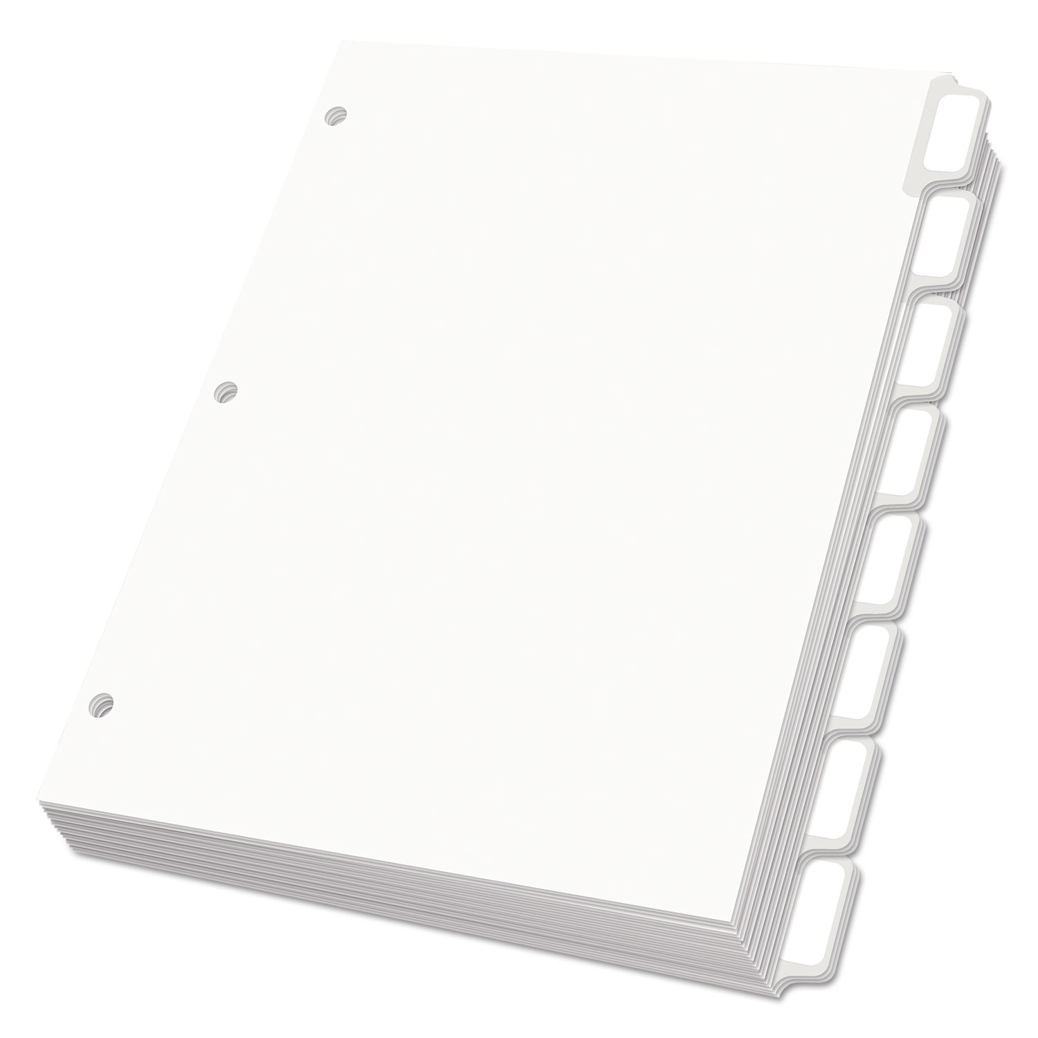  Oxford 11316 Custom Label Tab Dividers with Self-Adhesive Tab Labels, 8-Tab, 11 x 8.5, White, 25 Sets (OXF11316) 