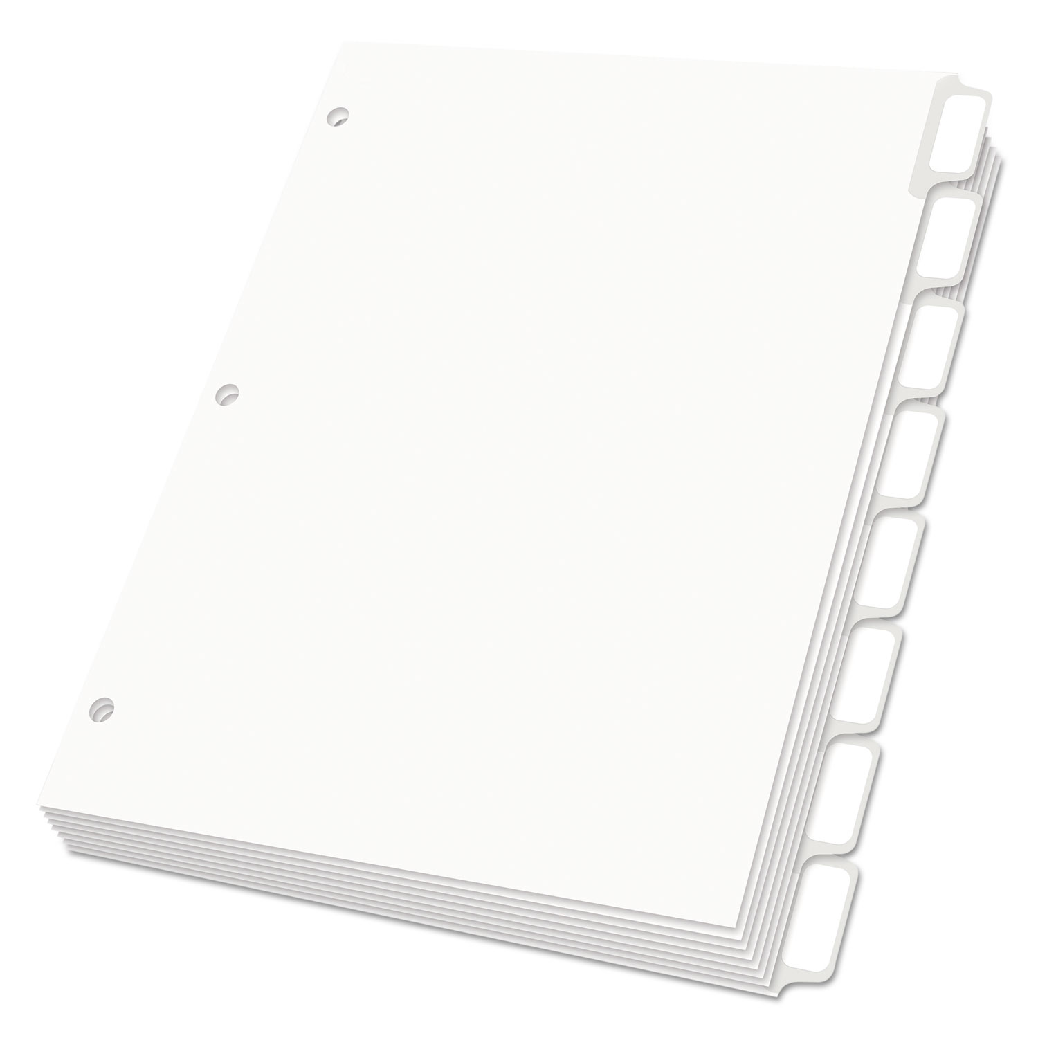  Oxford 11315EE Custom Label Tab Dividers with Self-Adhesive Tab Labels, 8-Tab, 11 x 8.5, White, 5 Sets (OXF11315) 