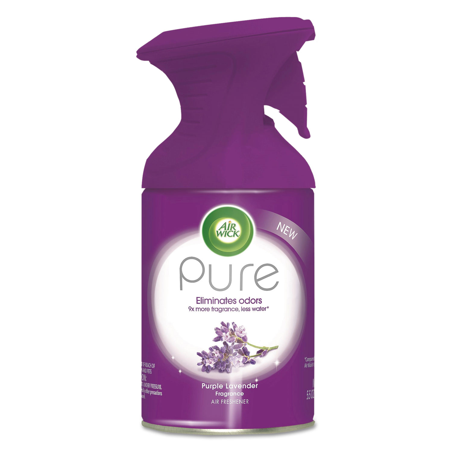 Pure Premium Air Freshener, Purple Lavender, 5.5 oz Aerosol, 6/Carton