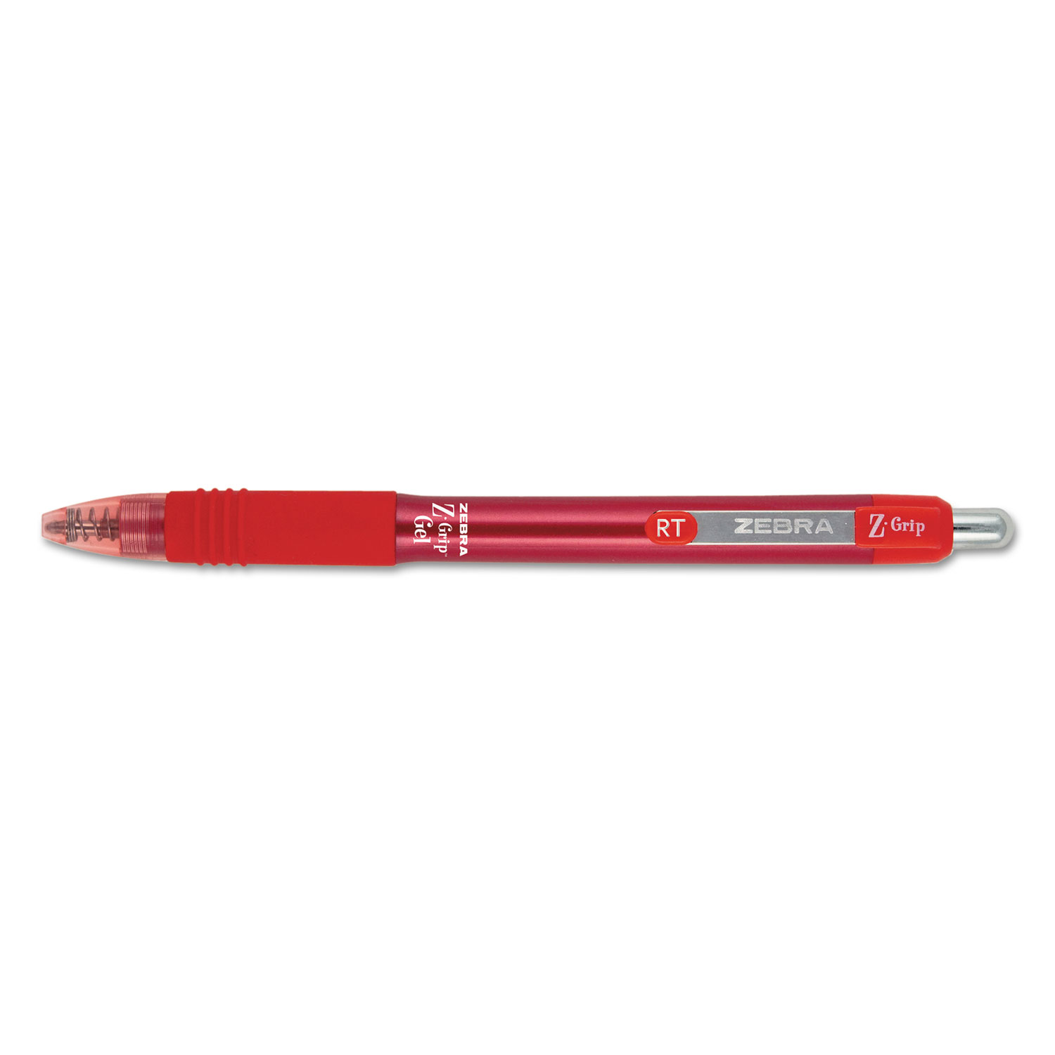Z-Grip Retractable Gel Pen, Red Ink, Medium, Dozen