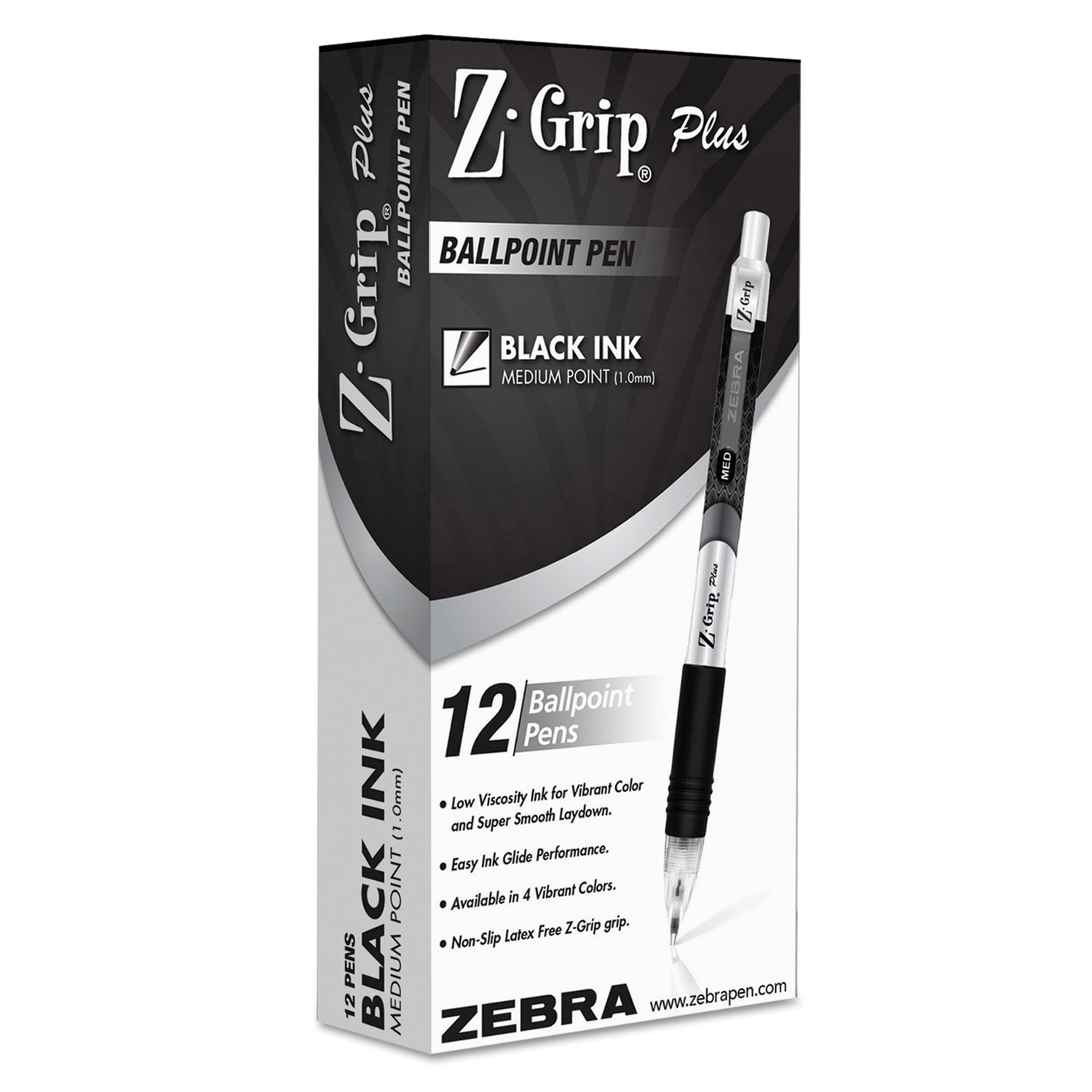 Z-Grip Plus Retractable Ballpoint Pen, Black Ink, Medium, Dozen