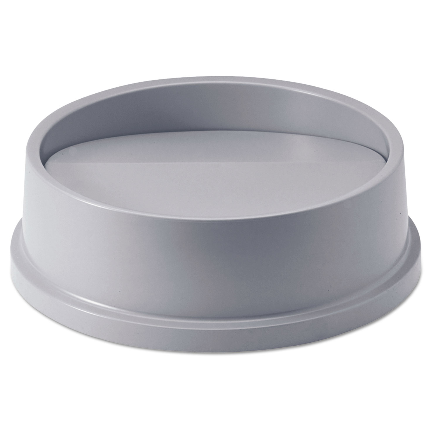 Swing Top Lid for Round Waste Container, Plastic, Gray
