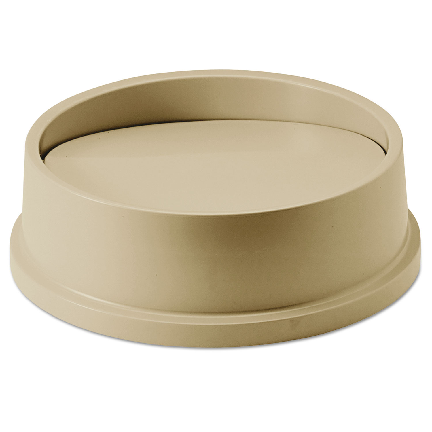  Rubbermaid Commercial FG267200BEIG Swing Top Lid for Round Waste Container, Plastic, Beige (RCP267200BG) 