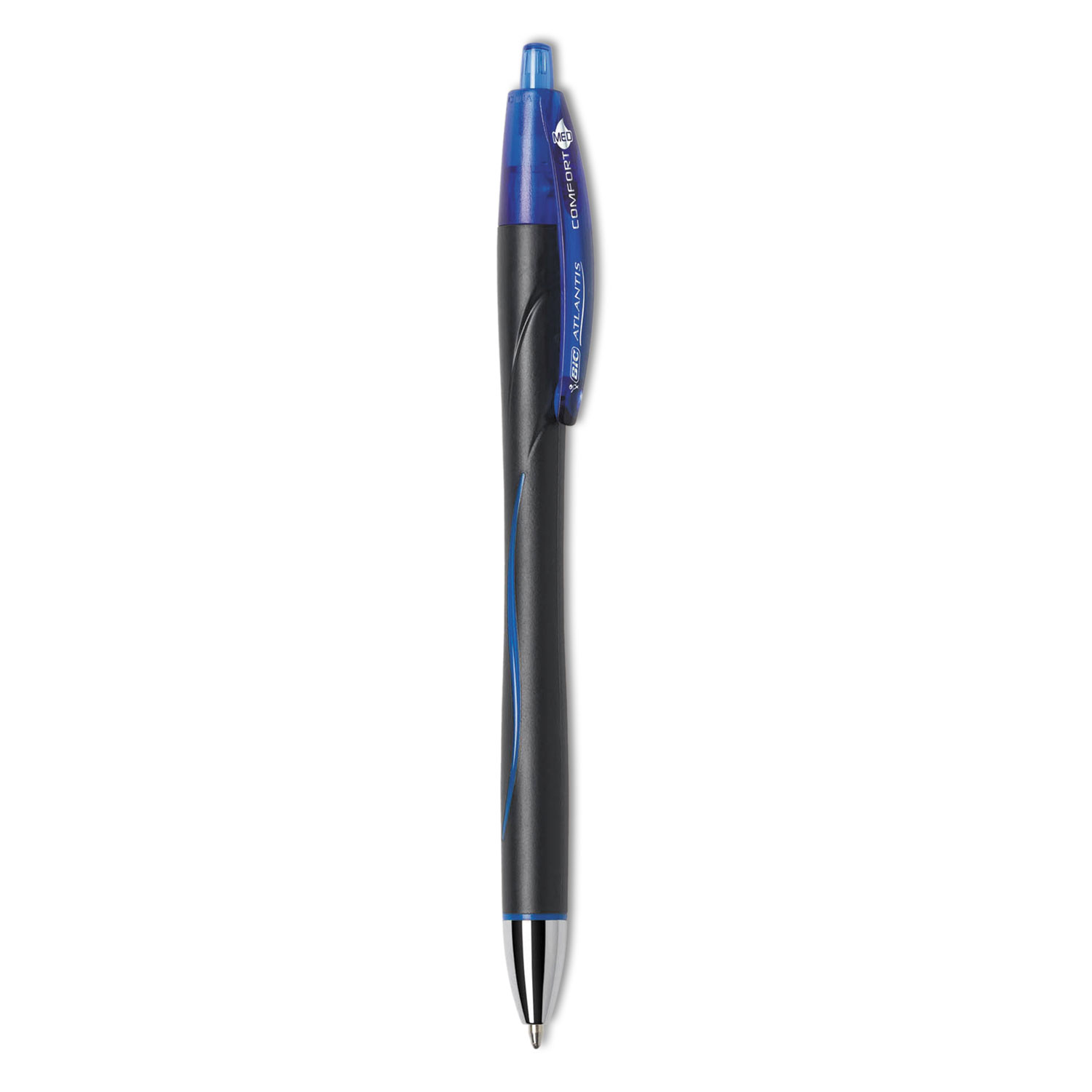  BIC VCGC11-BE Atlantis Comfort Retractable Ballpoint Pen, 1.2mm, Blue Ink/Barrel, Dozen (BICVCGC11BE) 