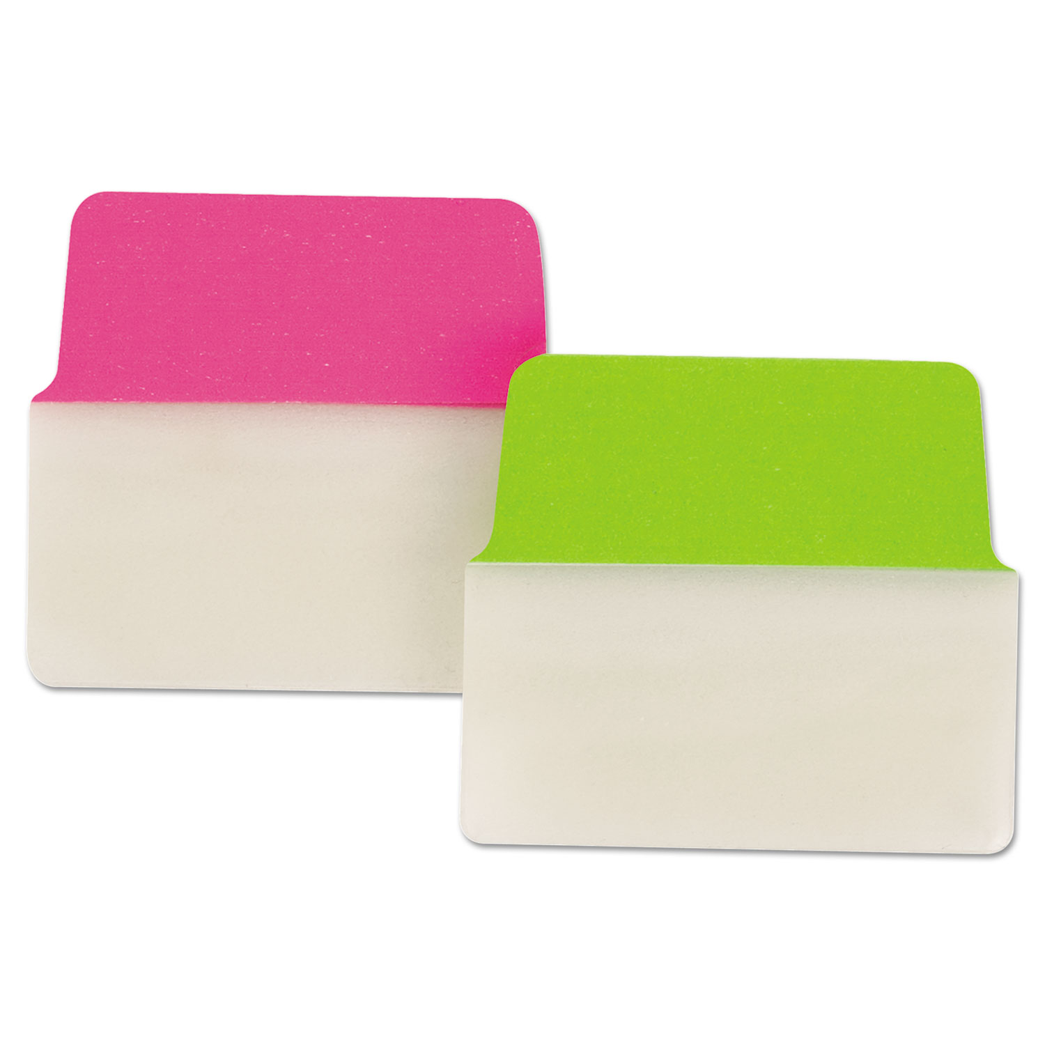 Ultra Tabs Repositionable Tabs, 2 x 1.75, Neon: Green, Pink, 20/PK