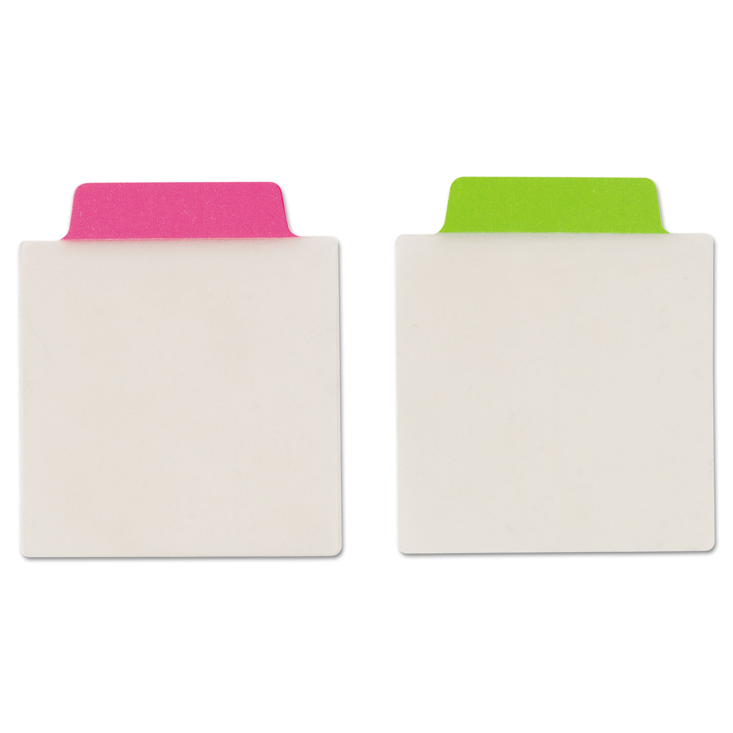 Ultra Tabs Repositionable Tabs, 3 x 3 1/2, Neon: Green, Pink, 12/Pack