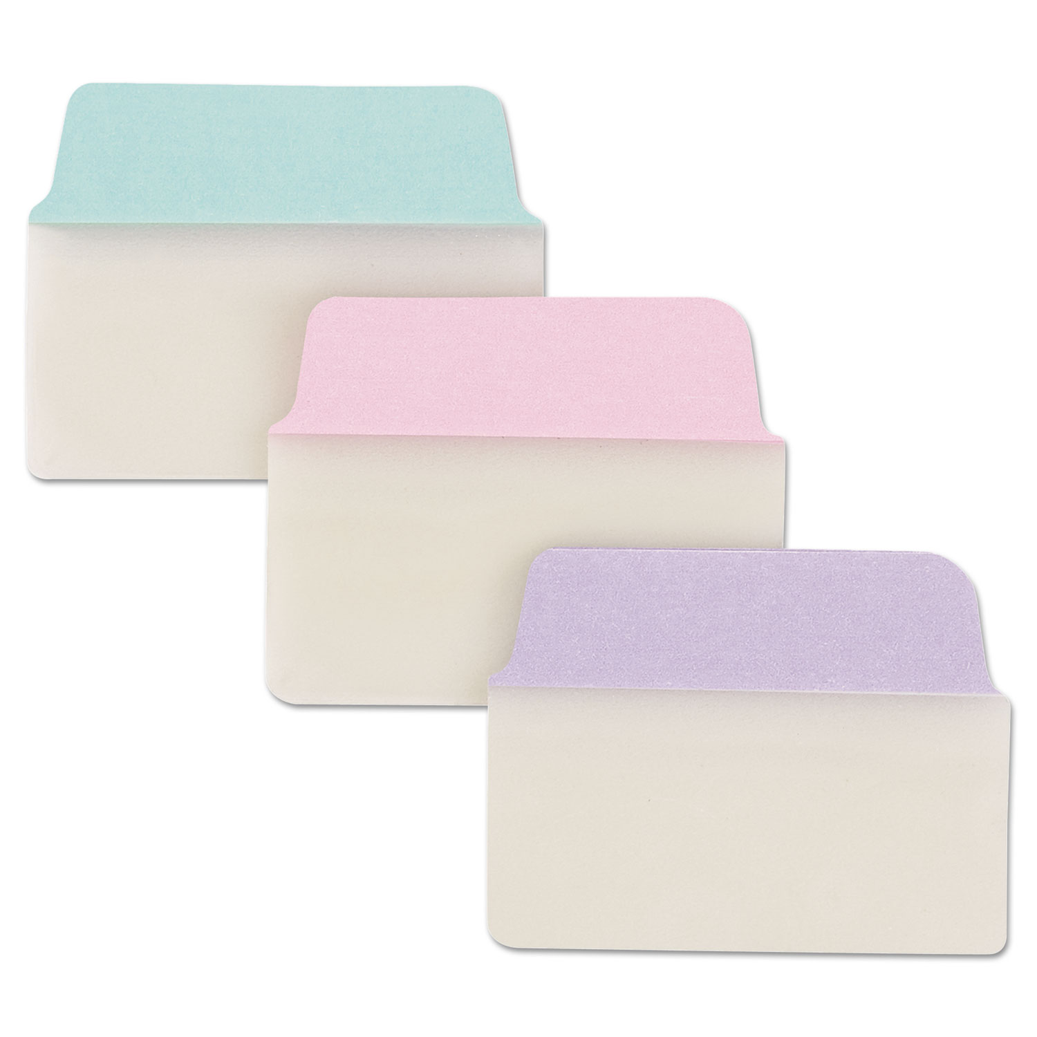 Ultra Tabs Repositionable Tabs, 2 x 1.5, Pastel: Blue, Pink, Purple, 48/PK