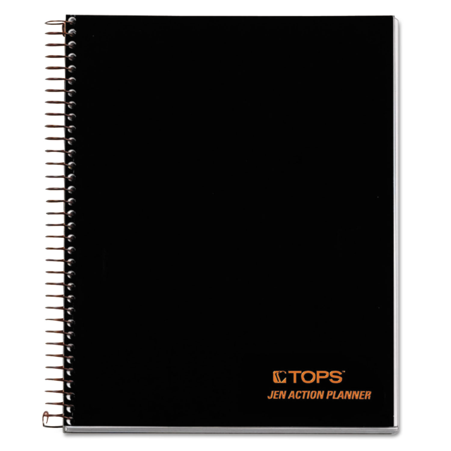  TOPS 63827 JEN Action Planner, Narrow Rule, Black Cover, 8.5 x 6.75, 84 Sheets (TOP63827) 