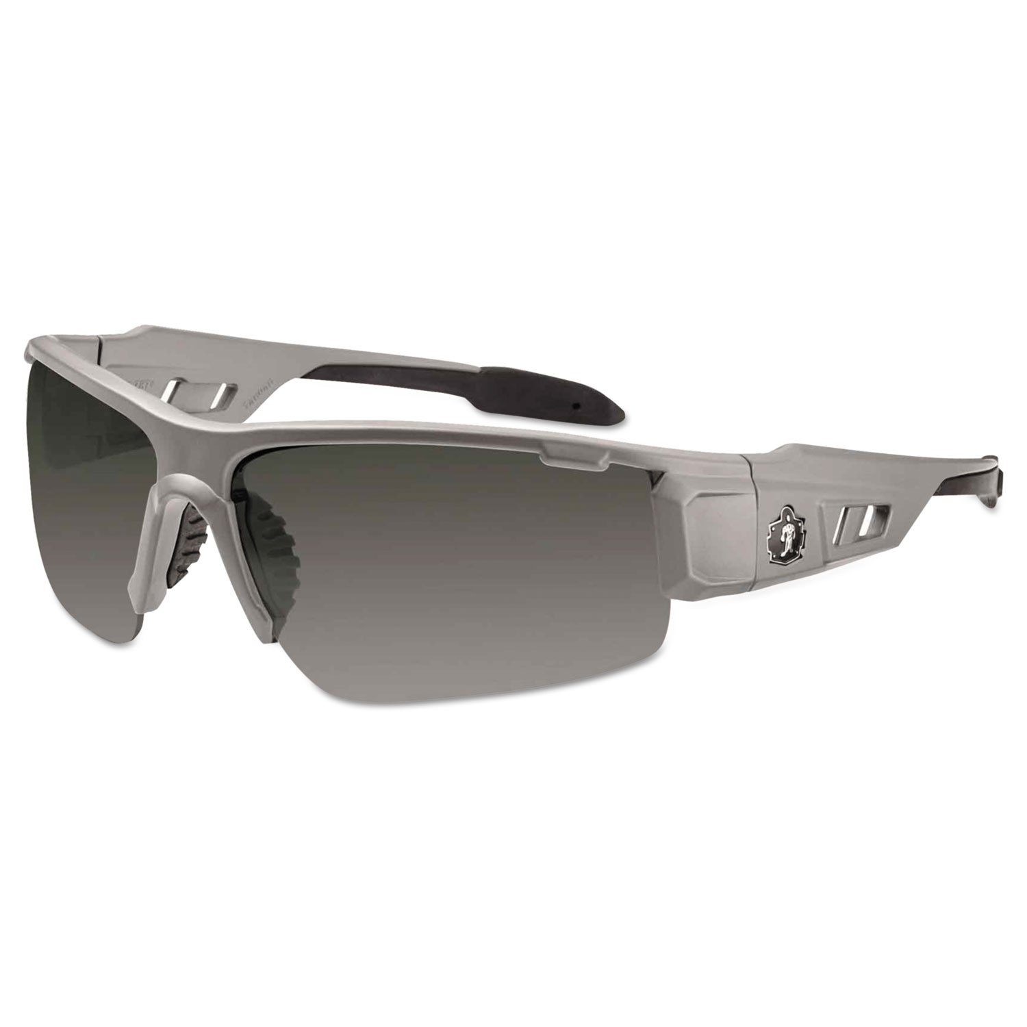 Skullerz Dagr Safety Glasses, Matte Gray Frame/Smoke Lens, Nylon/Polycarb