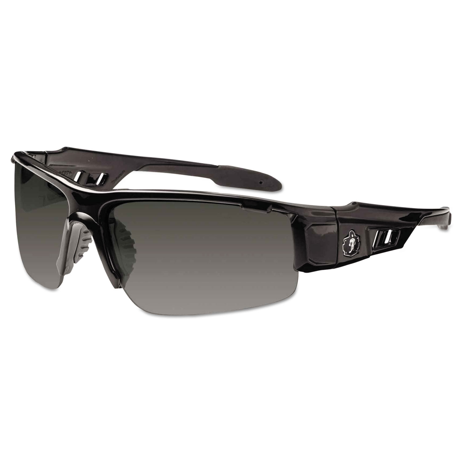  ergodyne 52030 Skullerz Dagr Safety Glasses, Black Frame/Smoke Lens, Nylon/Polycarb (EGO52030) 