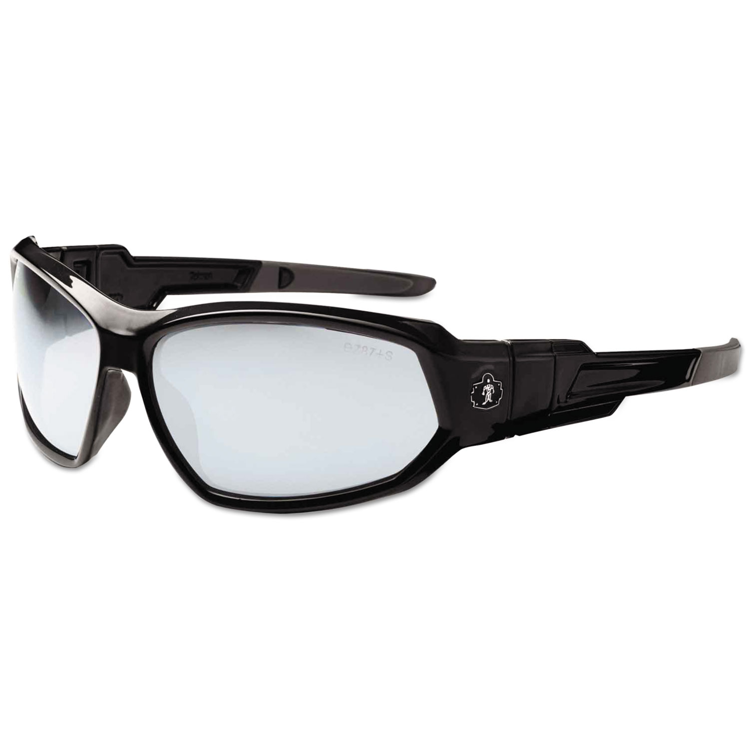  ergodyne 56080 Skullerz Loki Safety Glasses/Goggles, Black Frame/In/Outdoor Lens,Nylon/Polycarb (EGO56080) 
