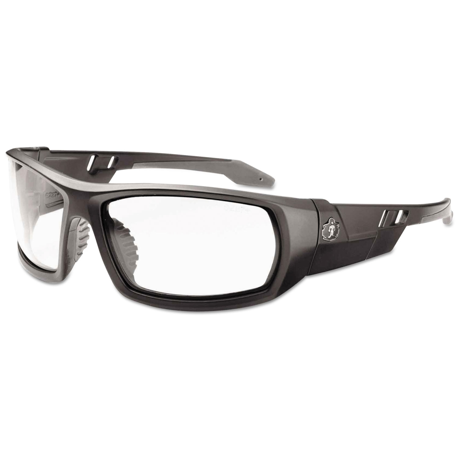  ergodyne 50400 Skullerz Odin Safety Glasses, Matte Black Frame/Clear Lens, Nylon/Polycarb (EGO50400) 