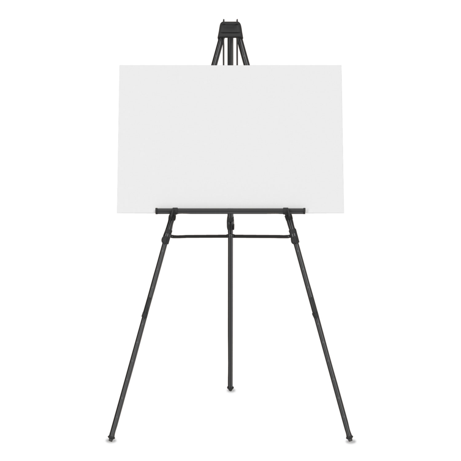 Heavy-Duty Adjustable Instant Easel Stand, 25 To 63 High, Steel, Black