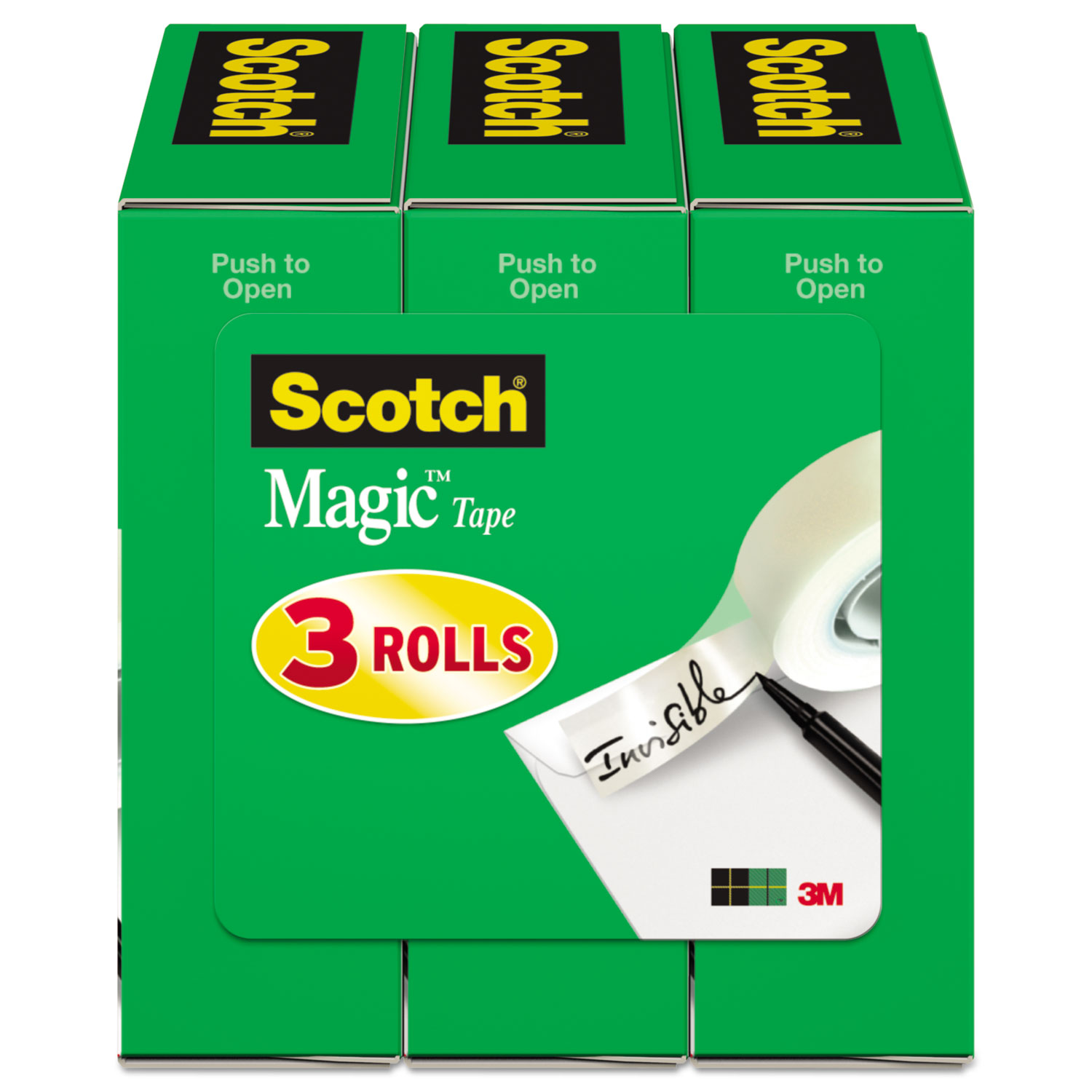  Scotch 810K3 Magic Tape Refill, 1 Core, 0.75 x 83.33 ft, Clear, 3/Pack (MMM810K3) 