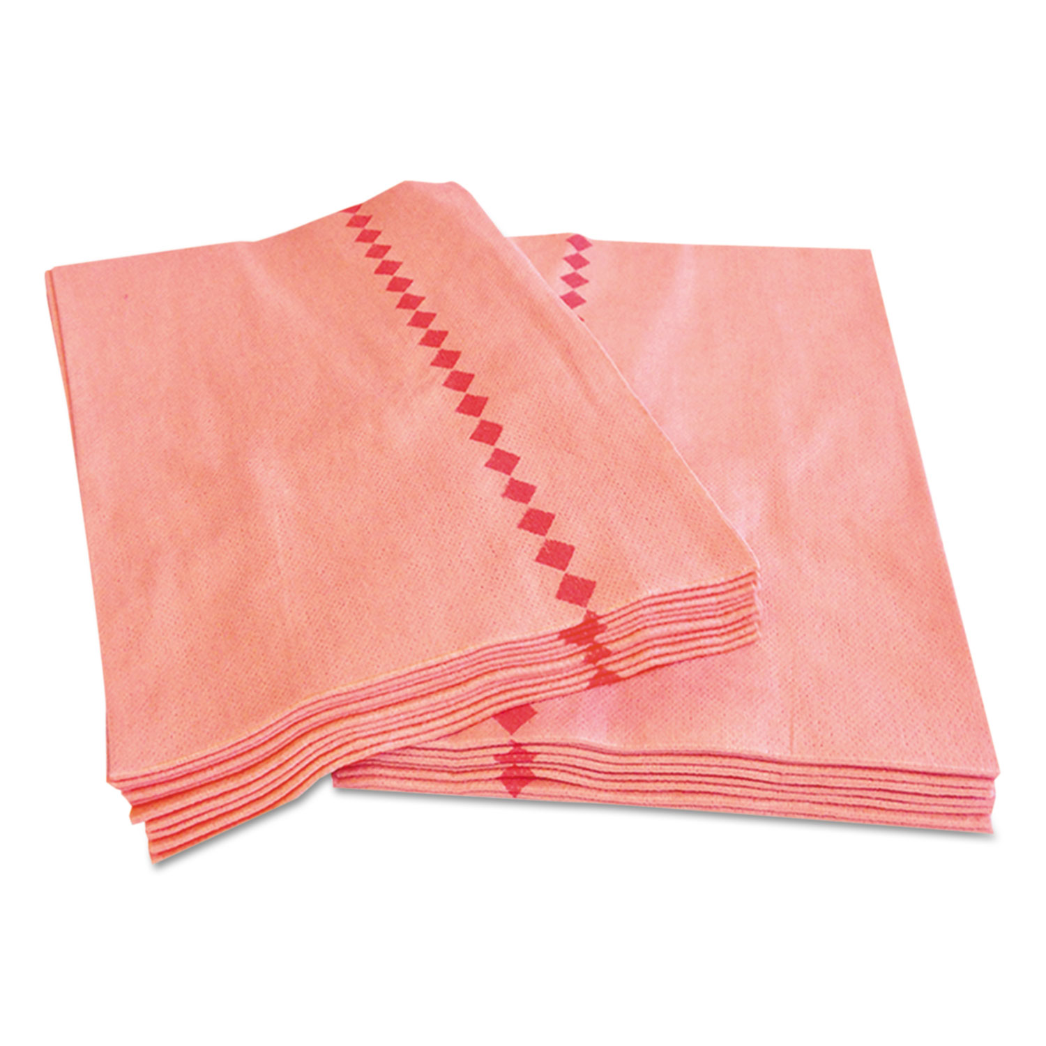 Tuff-Job Durable Foodservice Towels, Red, 13 x 21, 150/Carton