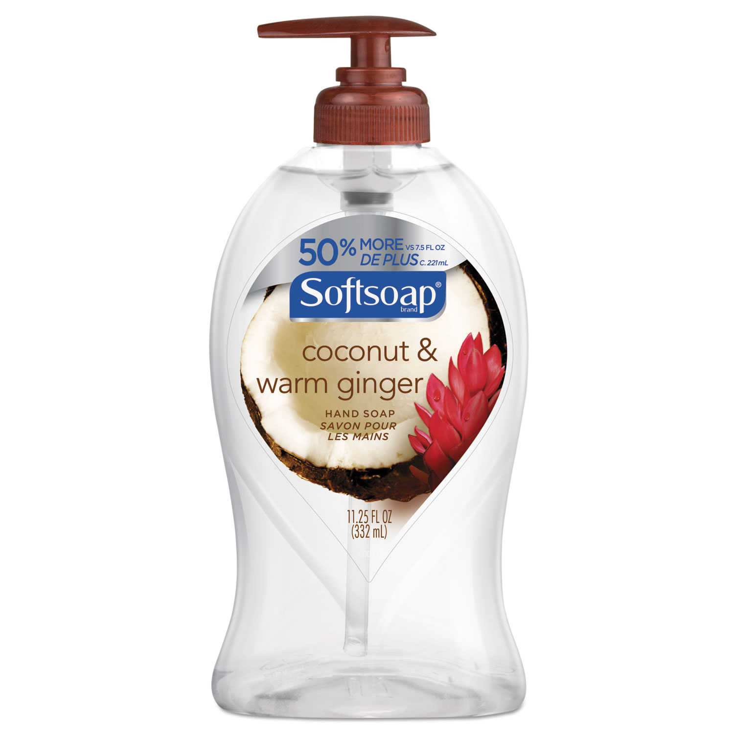  Softsoap US03565A Liquid Hand Soap Pump, Coconut & Warm Ginger, 11 1/4 oz Pump Bottle, 6/Carton (CPC44578) 