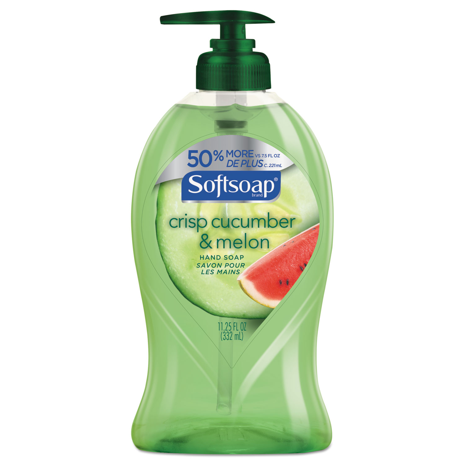  Softsoap US03569A Liquid Hand Soap Pumps Crisp Cucumber & Melon, 11 1/4 oz Pump Bottle (CPC44798EA) 