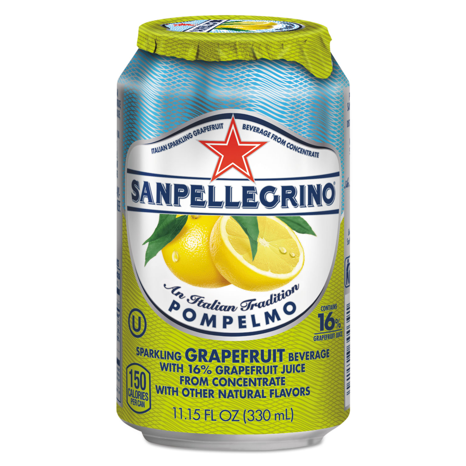 Sparkling Fruit Beverages, Pompelmo (Grapefruit), 11.15 oz Can, 12/Carton