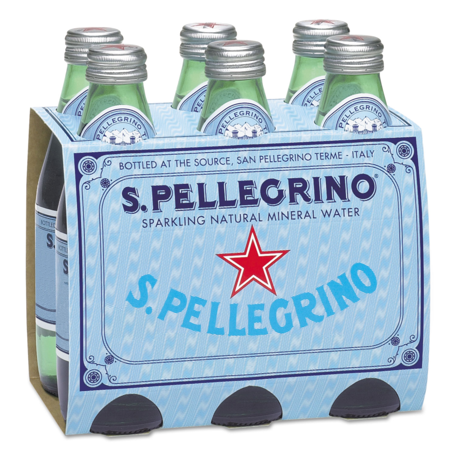  San Pellegrino 12135004 Sparkling Natural Mineral Water, 8 oz Bottle, 24/Carton (NLE80087) 