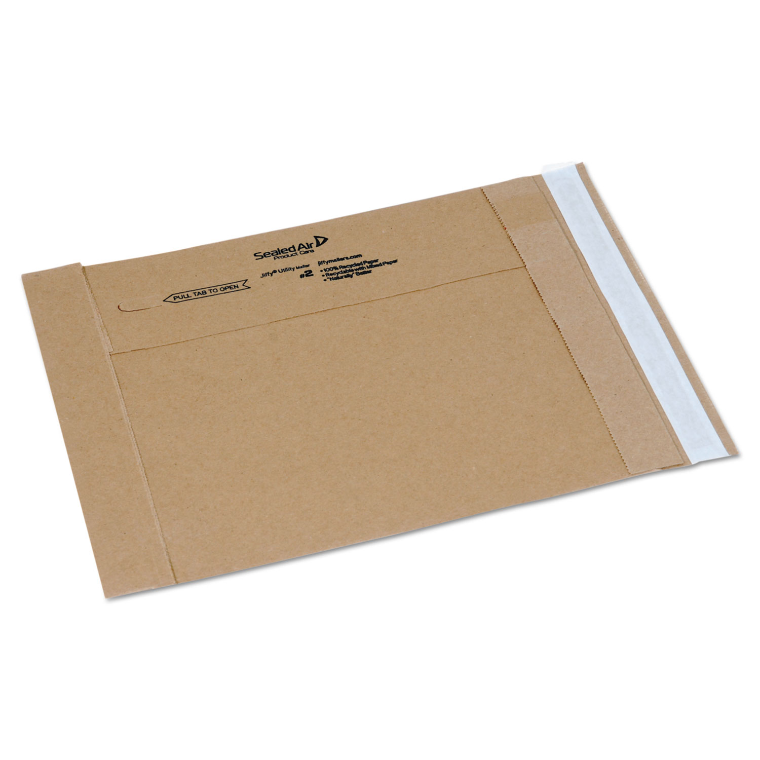 Jiffy Padded Mailer, #2, 8 1/2 x 12, Natural Kraft, 100/Carton