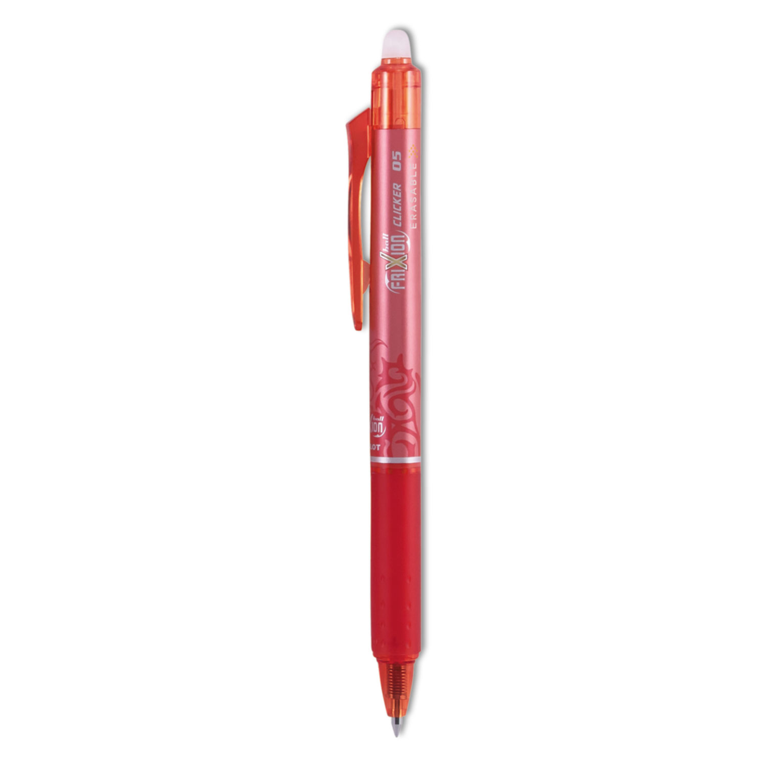 FriXion Clicker Erasable Gel Ink Retractable Pen Red Ink, .5mm, Dozen