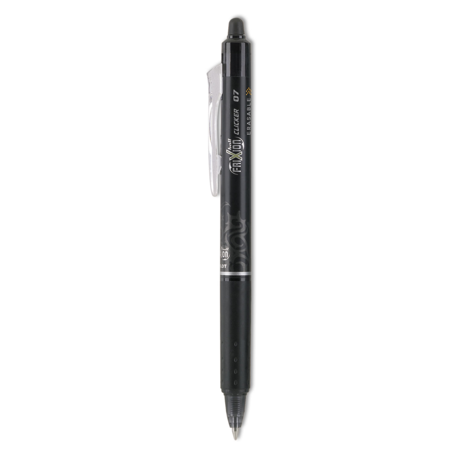 FriXion Clicker Erasable Retractable Gel Pen, 0.7mm, Black Ink/Barrel