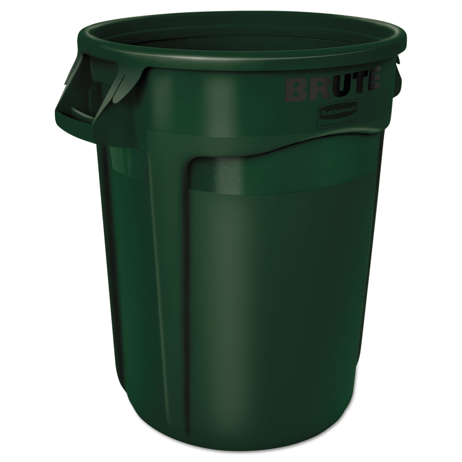  Rubbermaid Commercial FG263200DGRN Round Brute Container, Plastic, 32 gal, Dark Green (RCP2632DGR) 