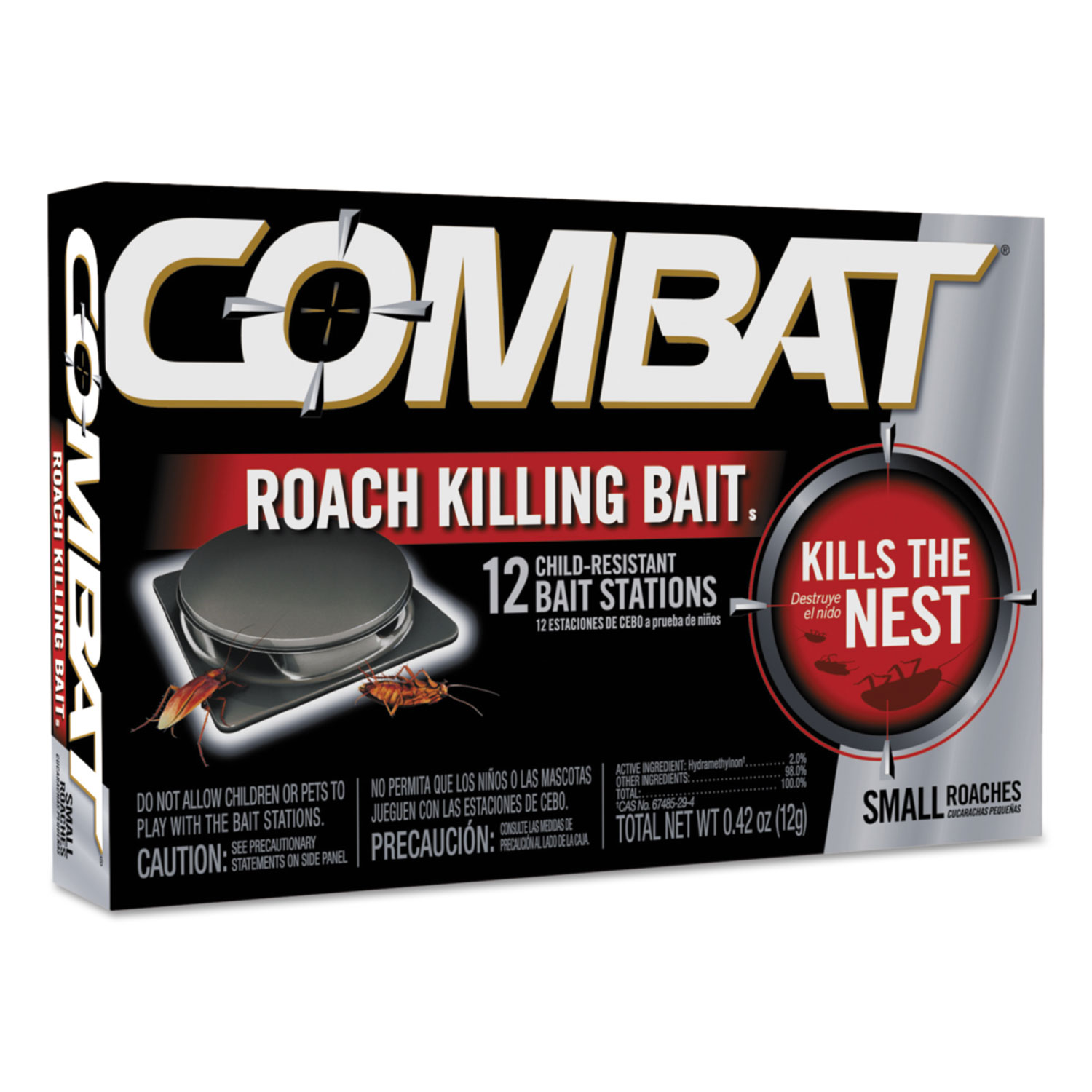  Combat DIA 41910 Small Roach Bait, 12 baits per Pack (DIA41910) 