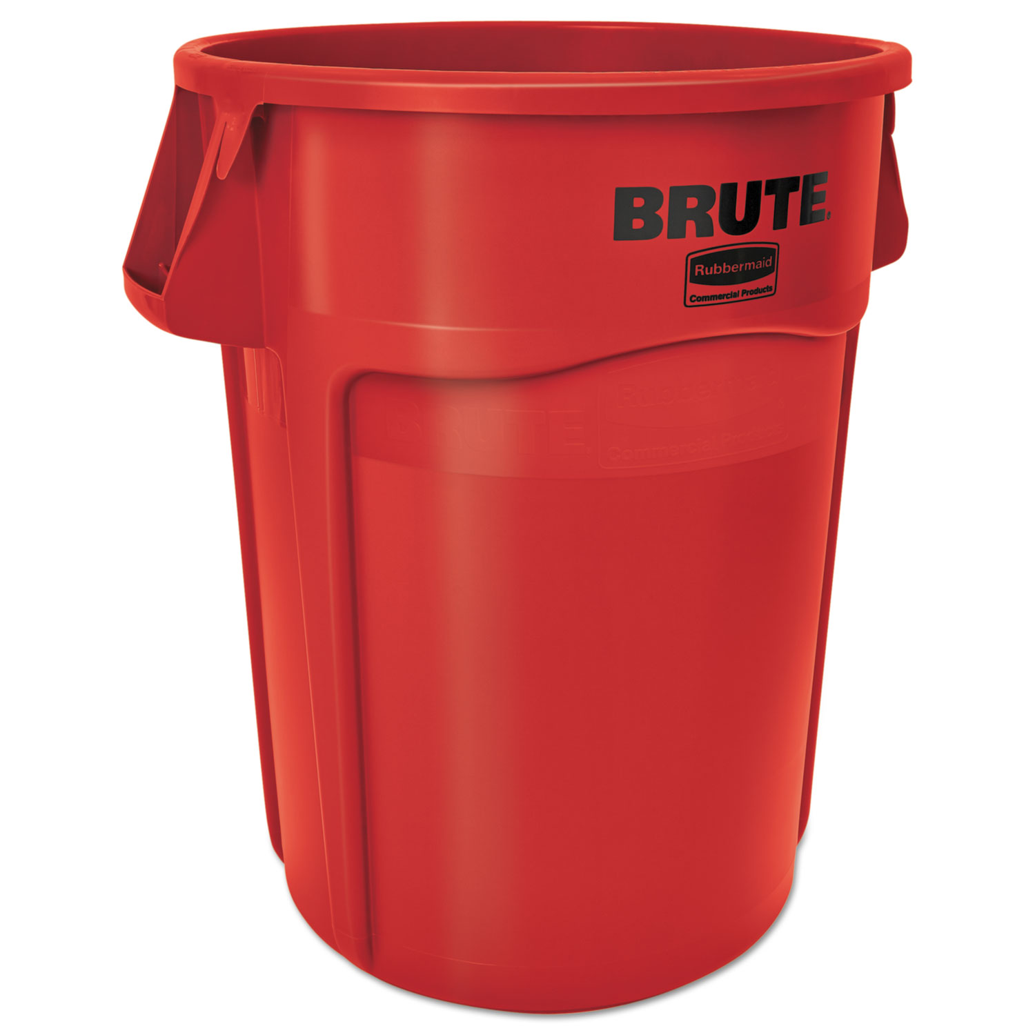  Rubbermaid Commercial FG264360RED Brute Vented Trash Receptacle, Round, 44 gal, Red, 4/Carton (RCP264360REDCT) 