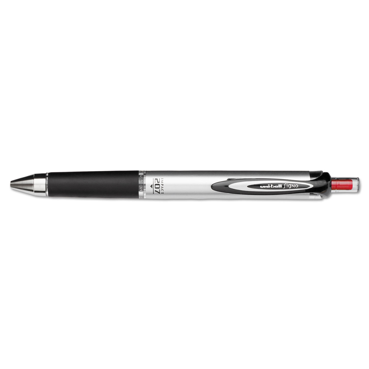  uni-ball 65872 207 Impact Retractable Gel Pen, Bold 1mm, Red Ink, Black/Red Barrel (UBC65872) 