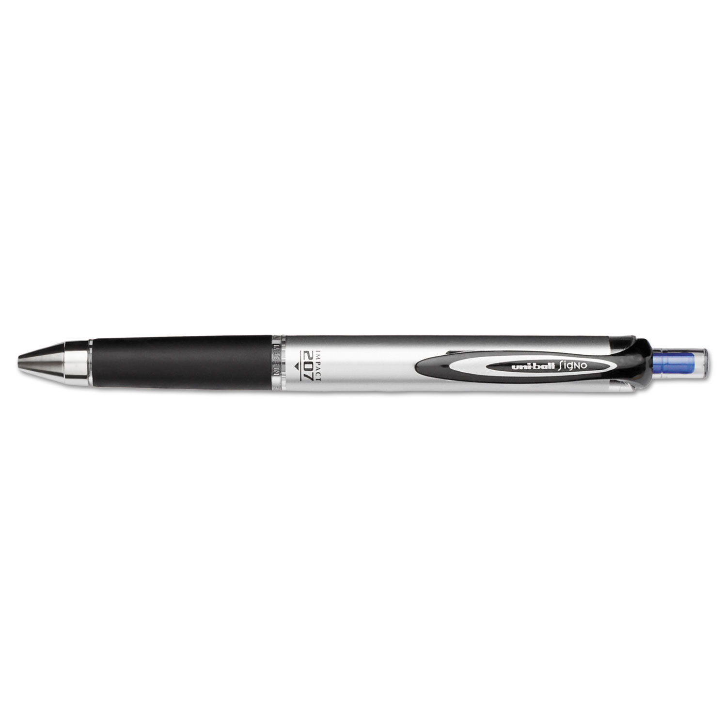  uni-ball 65871 207 Impact Retractable Gel Pen, Bold 1mm, Blue Ink, Black/Blue Barrel (UBC65871) 