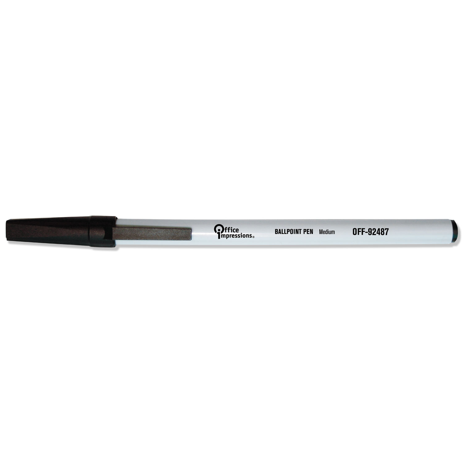 Economy Stick Ballpoint Pen, Black Ink, 1 mm, 144/Pack