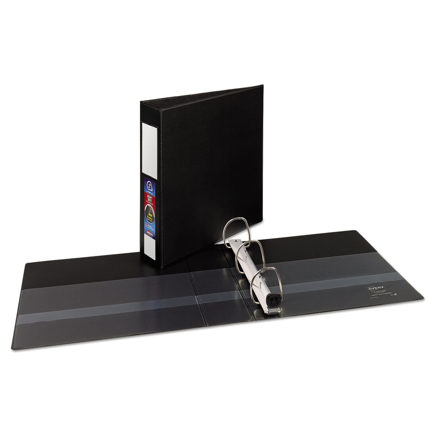 Heavy-Duty Non-View Binder with DuraHinge and Locking One Touch EZD Rings, 3 Rings, 2