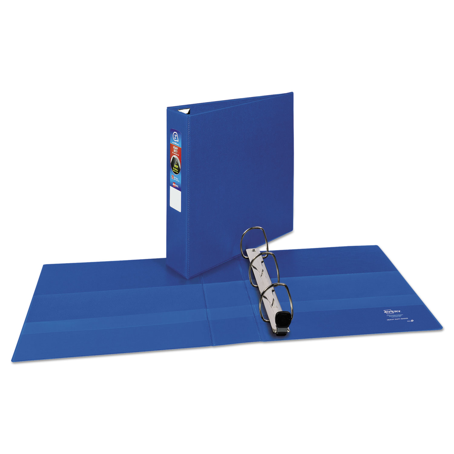 Heavy-Duty Binder with One Touch EZD Rings, 11 x 8 1/2, 2 Capacity, Blue