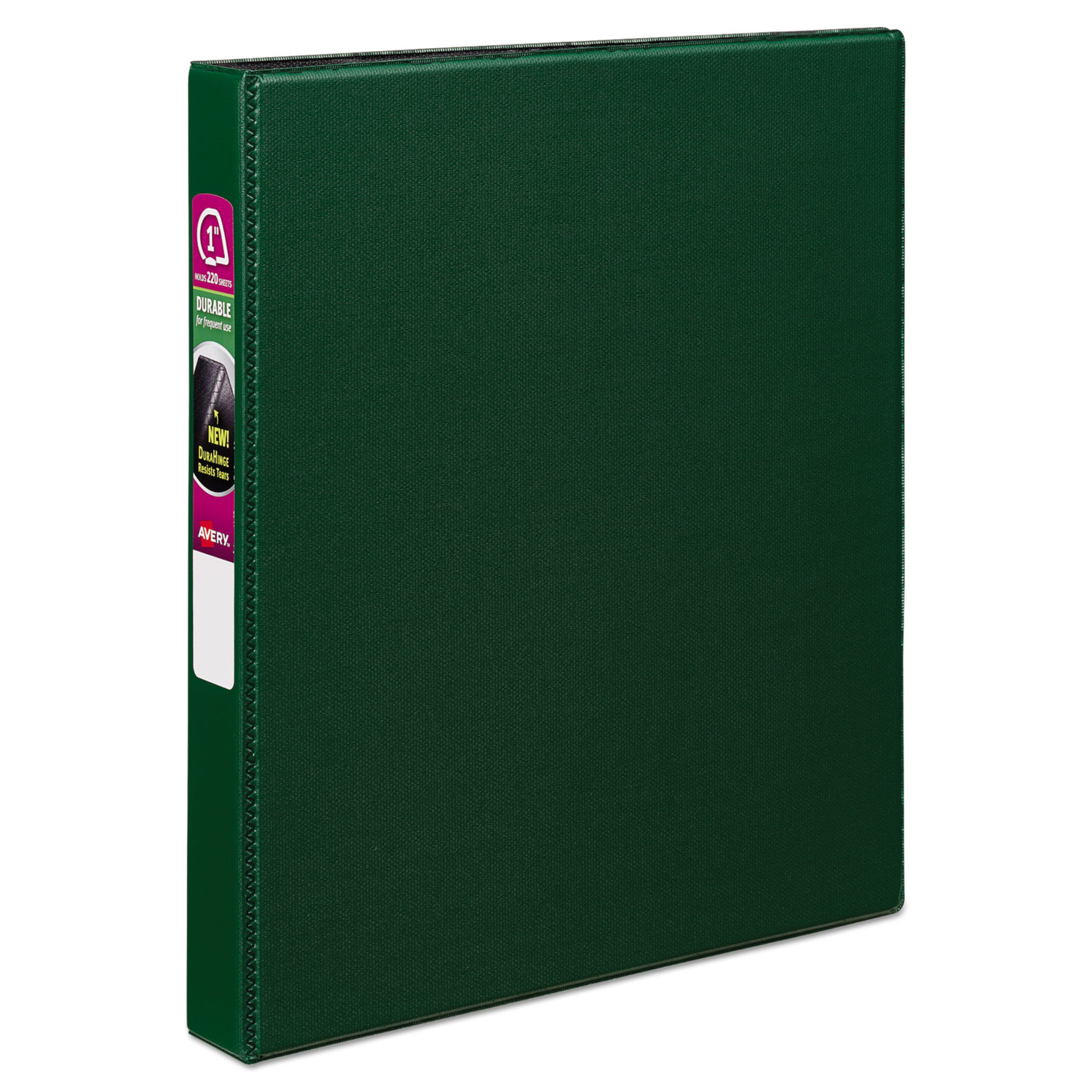 Durable Non-View Binder with DuraHinge and Slant Rings, 3 Rings, 1" Capacity, 11 x 8.5, Green