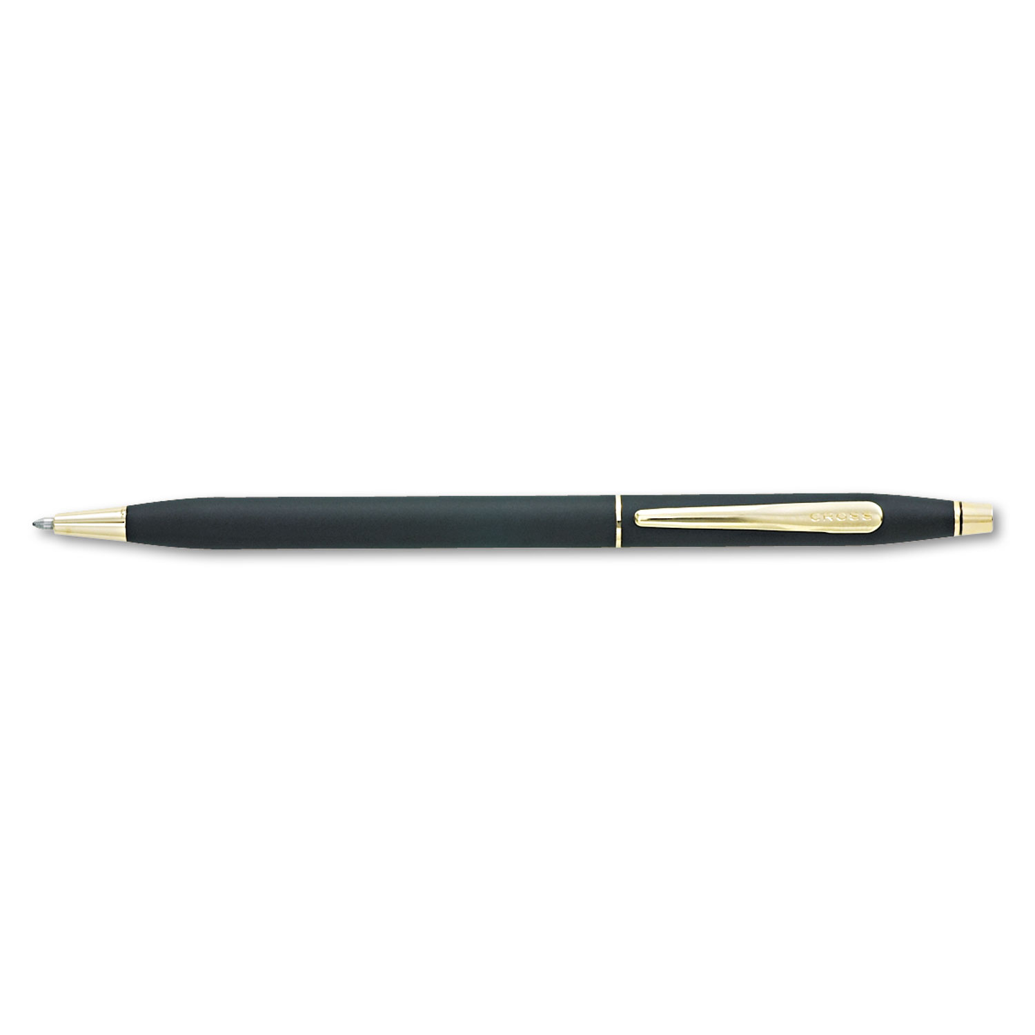  Cross 2502 Classic Century Twist-Action Ballpoint Pen Gift Box, 1mm, Black Ink, Black/Gold Barrel (CRO2502) 