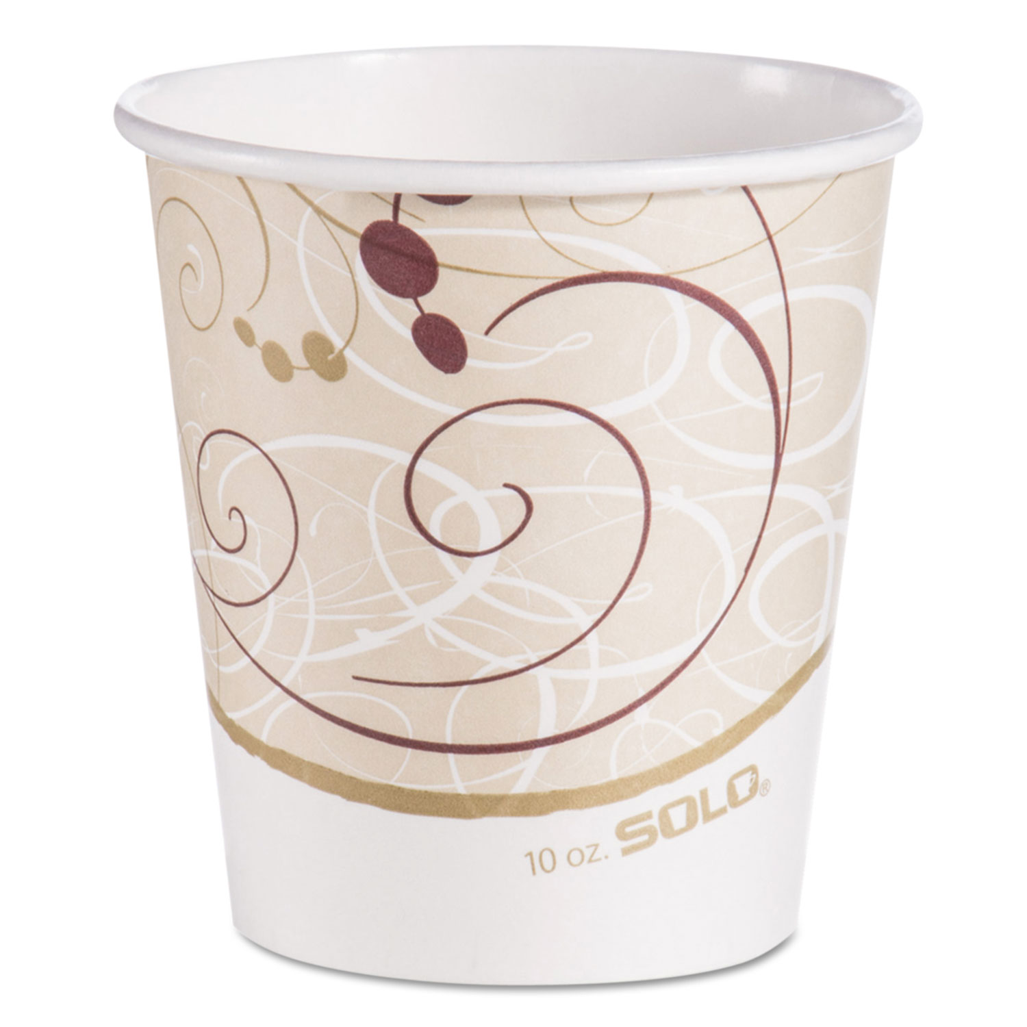  Dart 510SM Paper Hot Cups in Symphony Design, 10 oz, Beige/White/Red, 1000/Carton (SCC510SM) 
