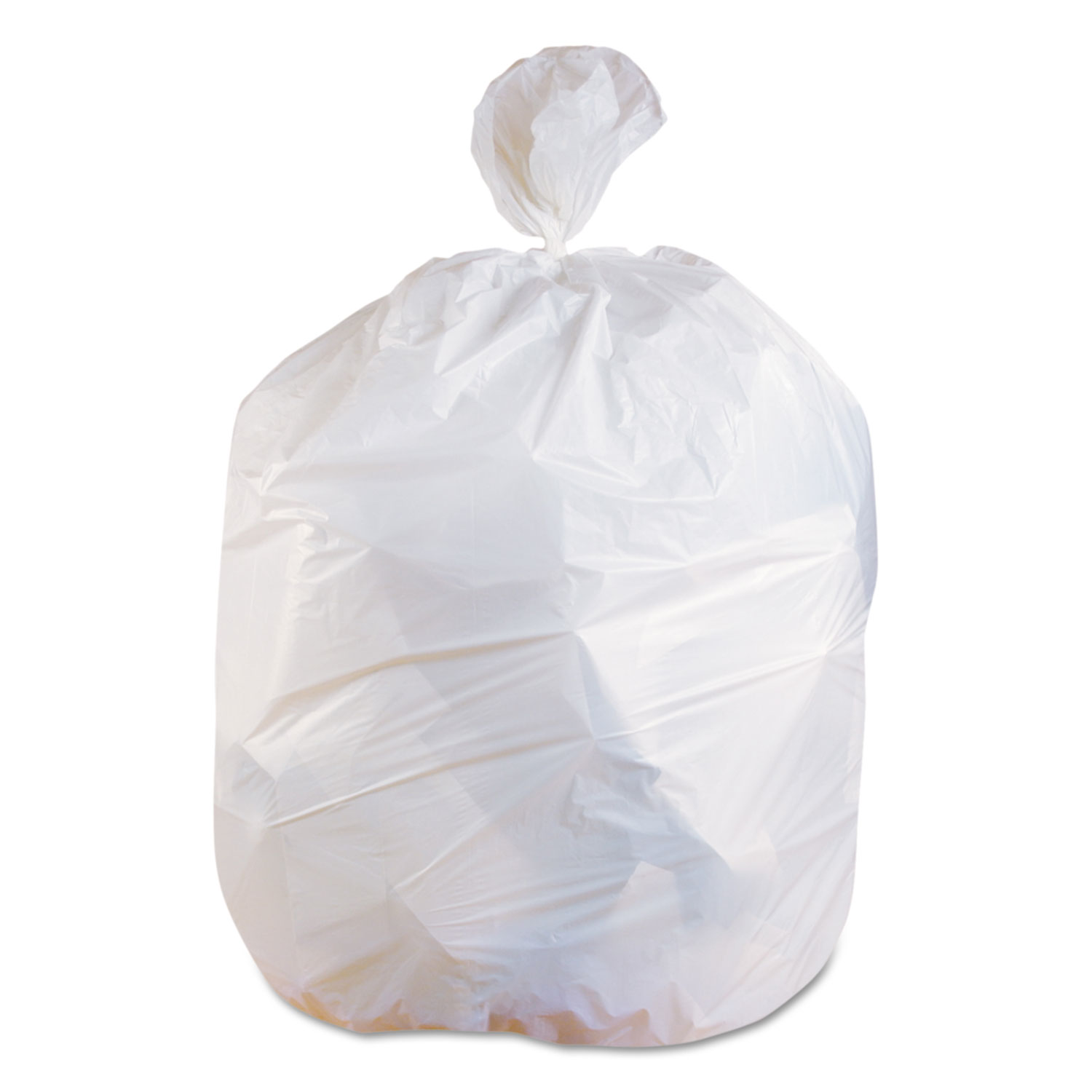 Low-Density Can Liners, 40-45 gal, 0.75 mil, 40 x 46, White, 100/Carton